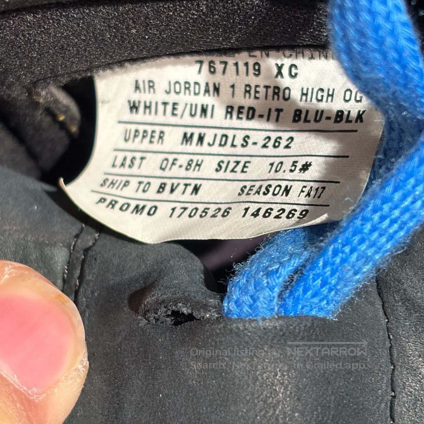 Jordan Brand AJ1 Quai 54 Red Blue. Size US 11 / EU 44 - 5 Thumbnail