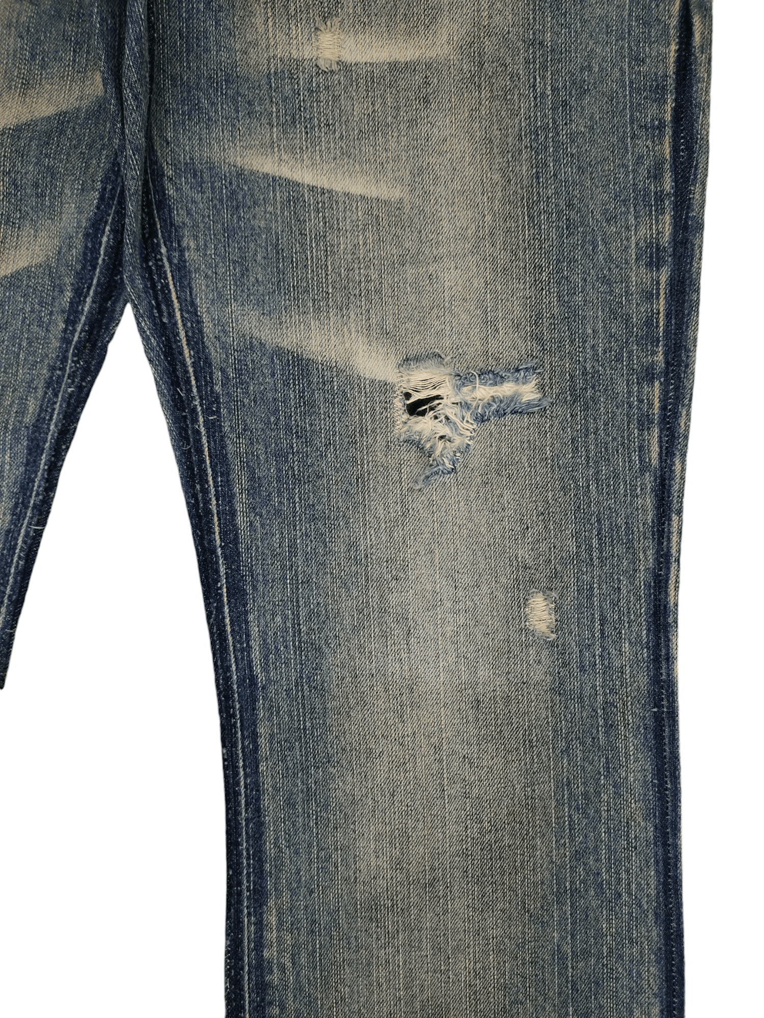 If Six Was Nine Slim Flare Jeans Iron Clawmark Distress Faded Jeans Bootcut Size US 32 / EU 48 - 5 Thumbnail