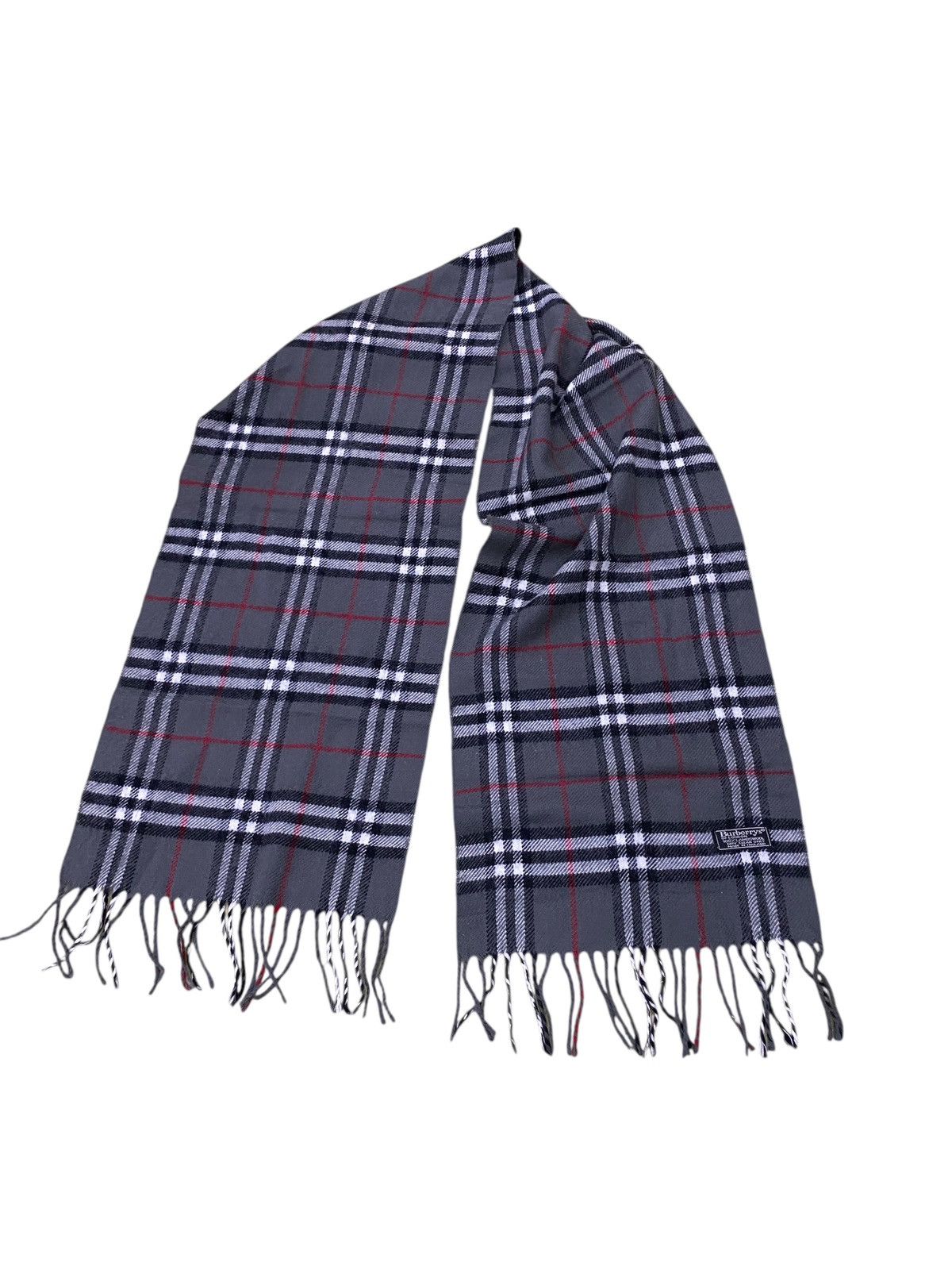 Burberry Vintage Burberrys Scarf 100% Lambwool Unisex Style Size ONE SIZE - 1 Thumbnail