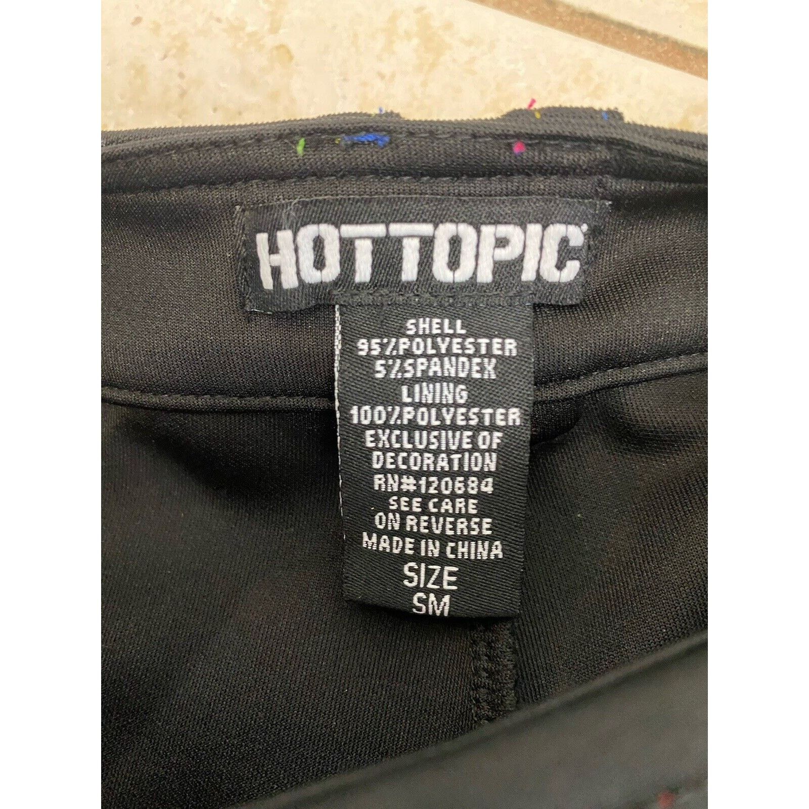 Other Hot Topic Rainbow Black Shortalls Rainbow Thread Overalls Size 28" / US 6 / IT 42 - 9 Thumbnail