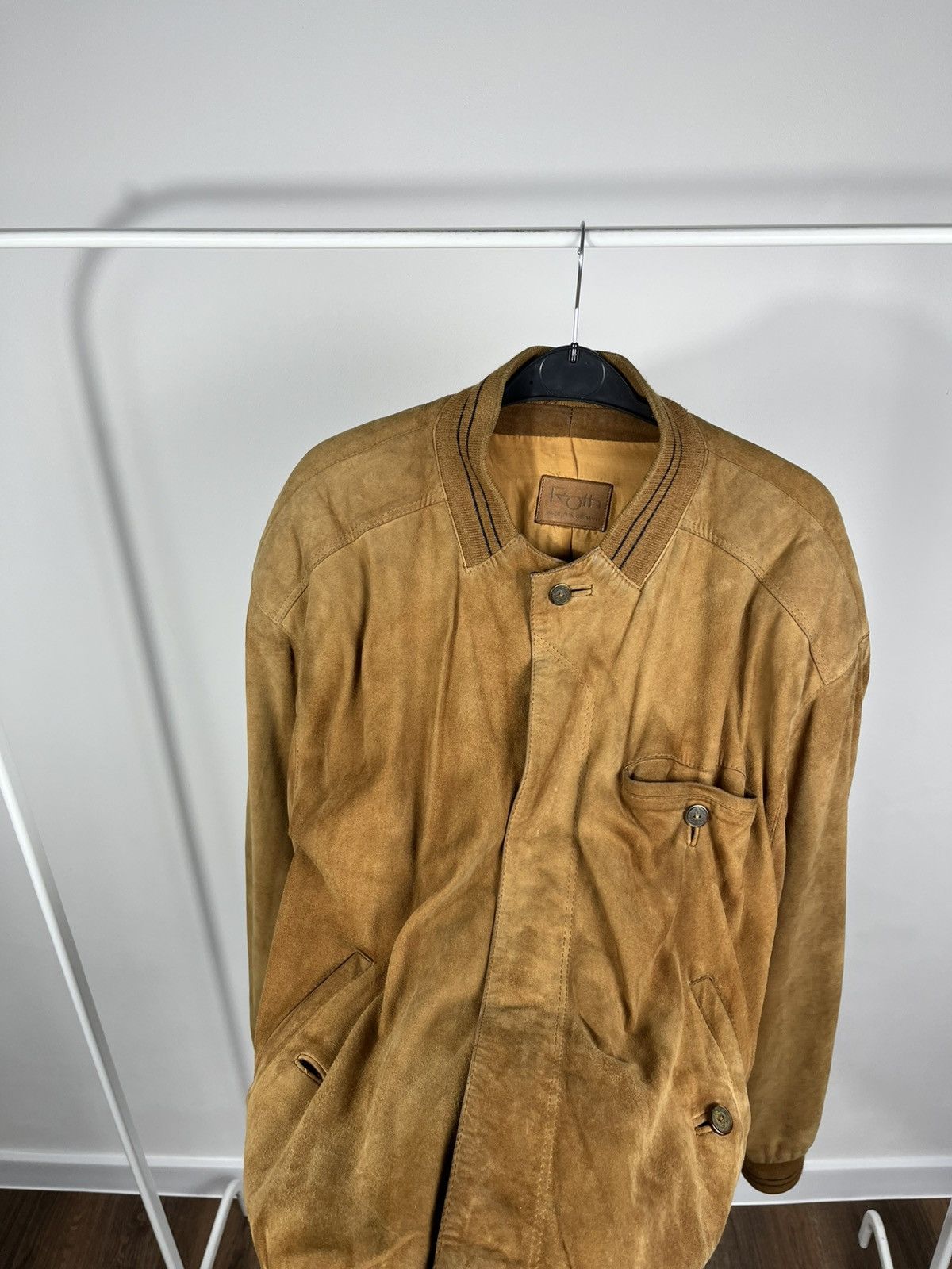 Leather Roth Suede Leather Bomber Jacket Brown Men’s Size 50 Size US L / EU 52-54 / 3 - 8 Thumbnail
