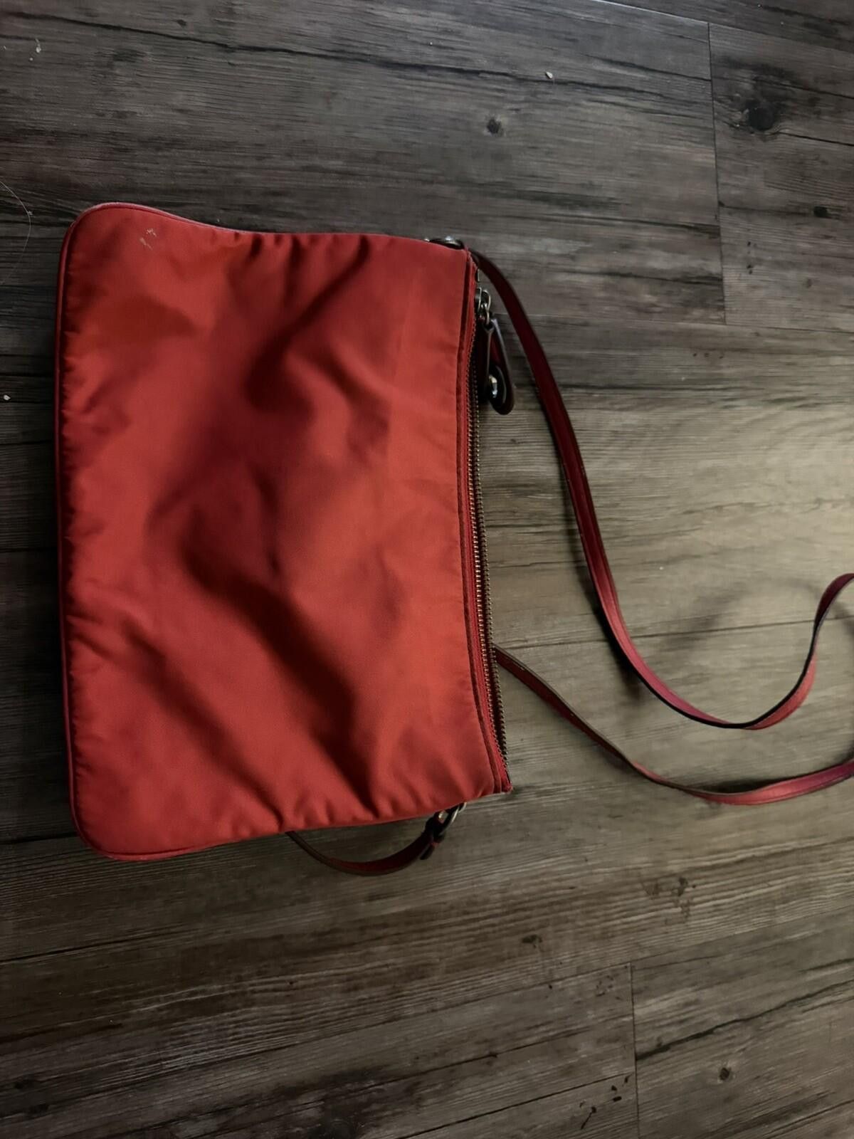 Coach Coach Nylon/Leather Red Crossbody Shoulder Bag Size ONE SIZE - 2 Thumbnail