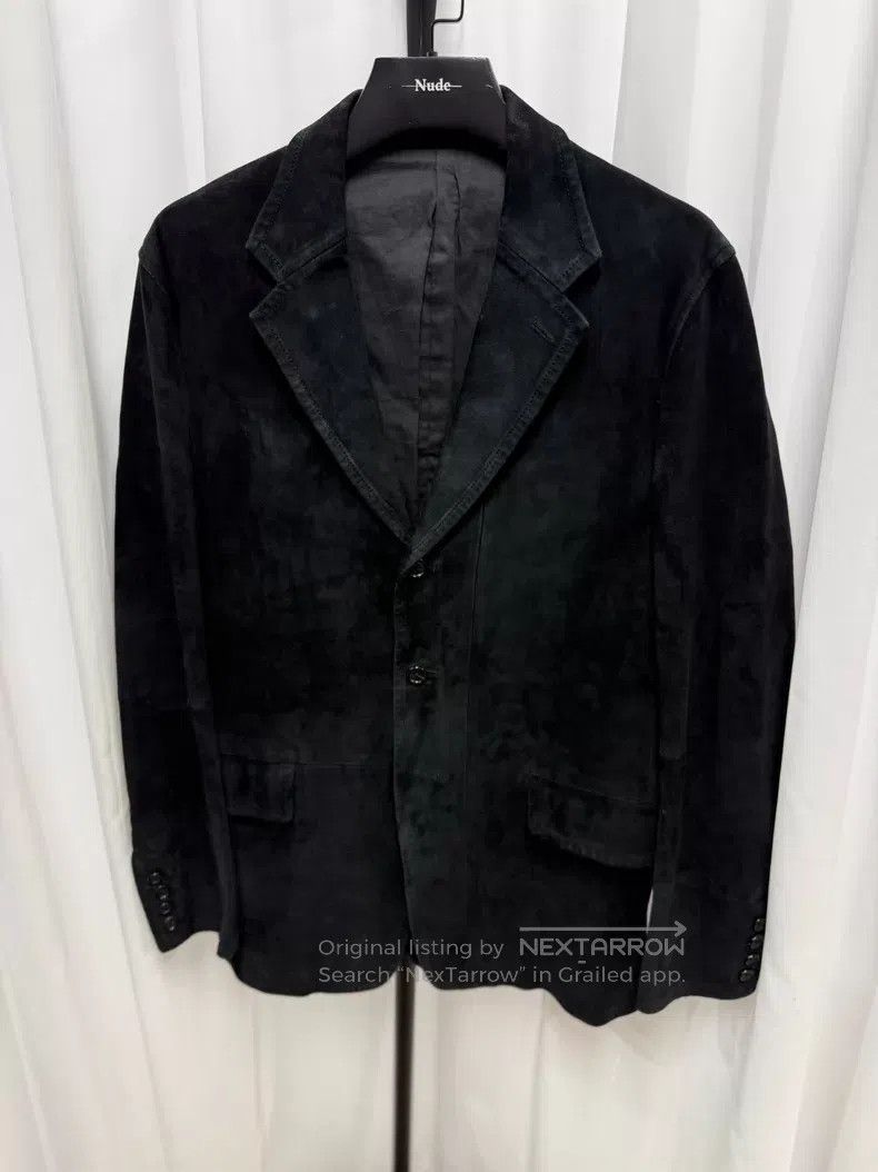 Yohji Yamamoto Yohji Yamamoto Suede leather blazer jacket Size US L / EU 52-54 / 3 - 1 Thumbnail