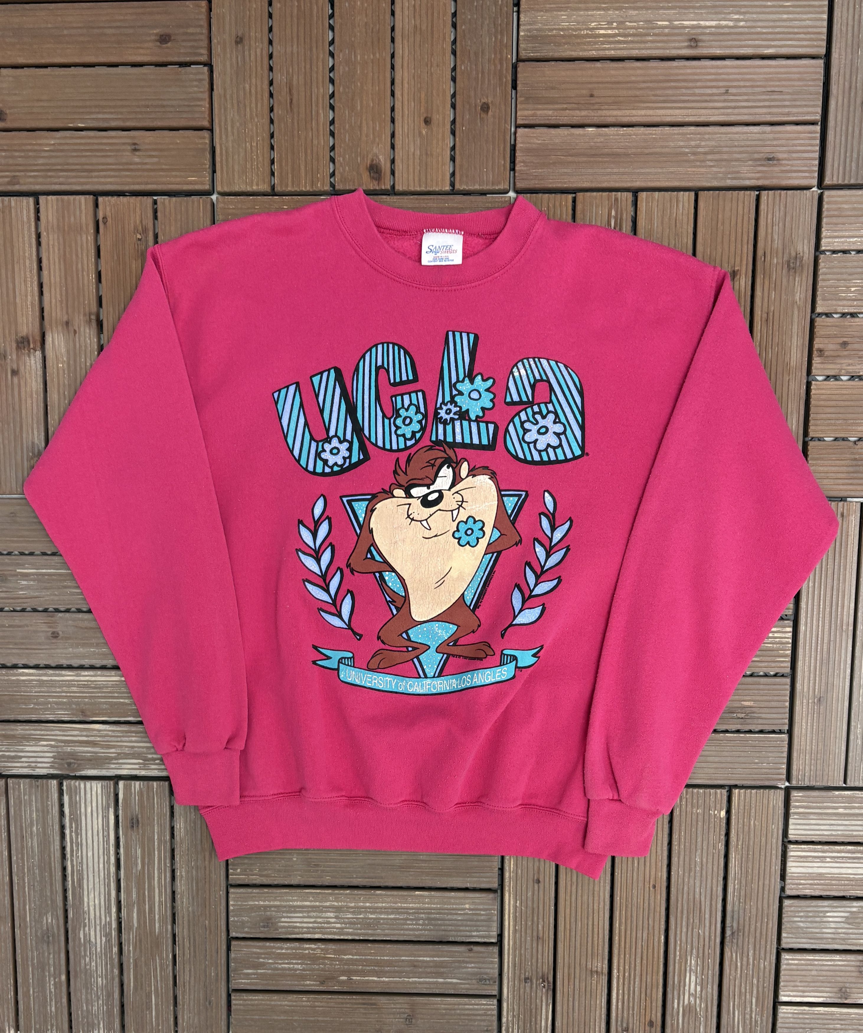 Vintage UCLA Bruins Taz Vintage Pink Crewneck Sweater Size US L / EU 52-54 / 3 - 1 Thumbnail
