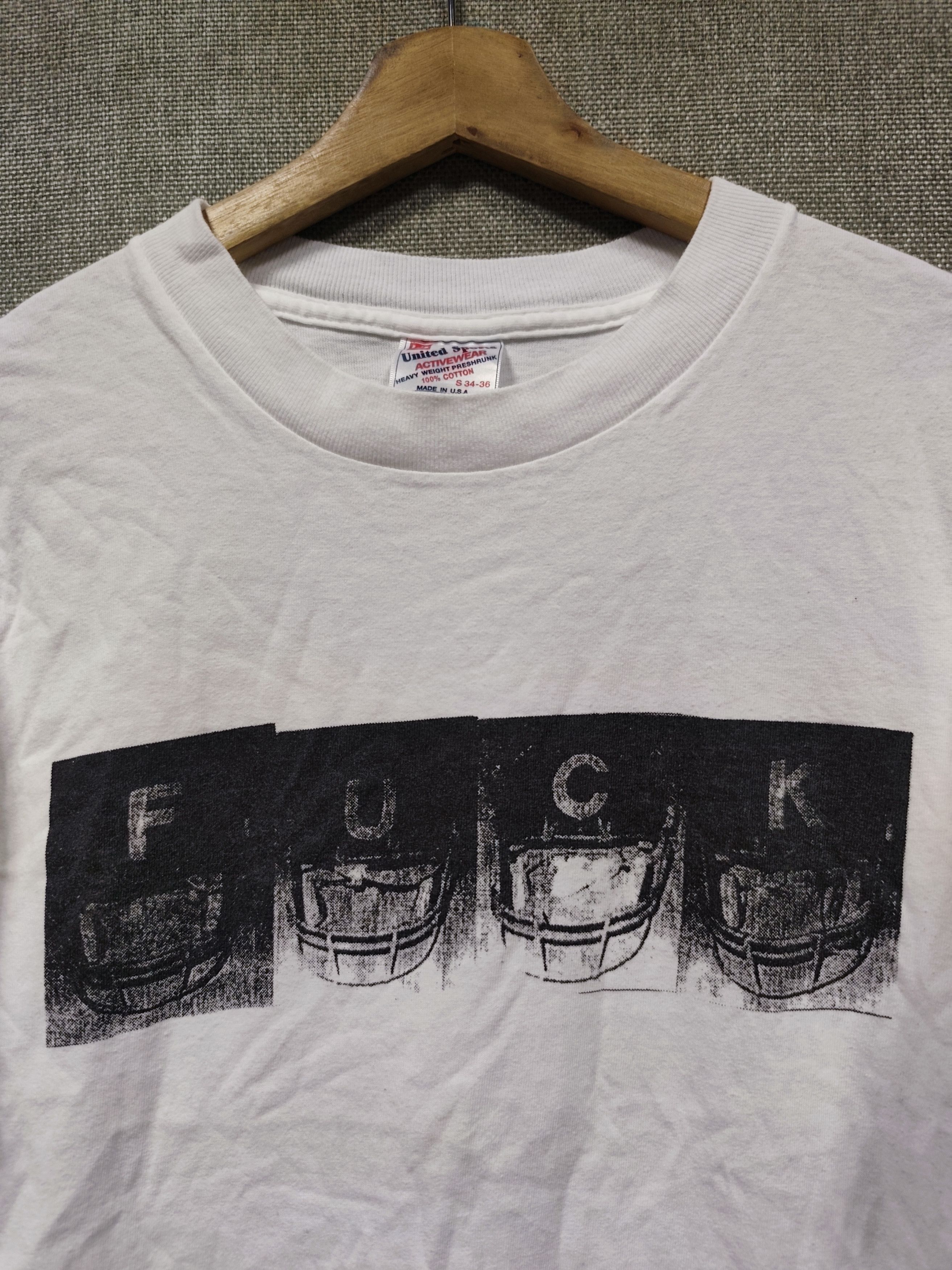 Vintage Vintage 90s fuck tee Size US S / EU 44-46 / 1 - 3 Thumbnail