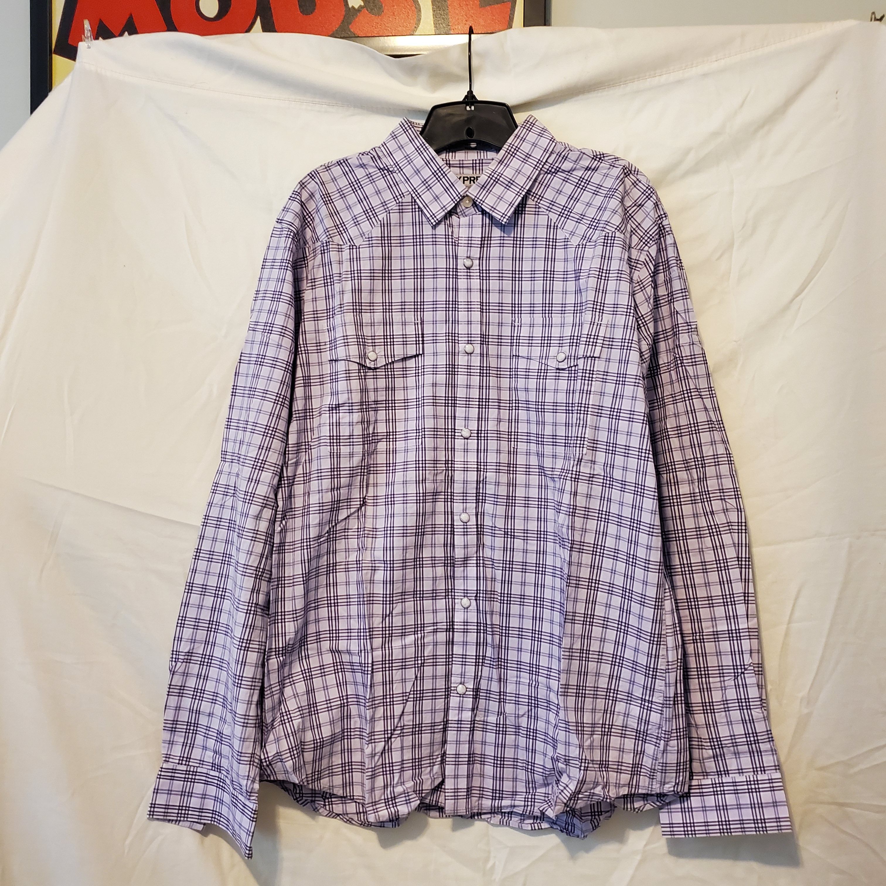 Express Express Men's XL Fitted Button shirt Size US XL / EU 56 / 4 - 4 Thumbnail