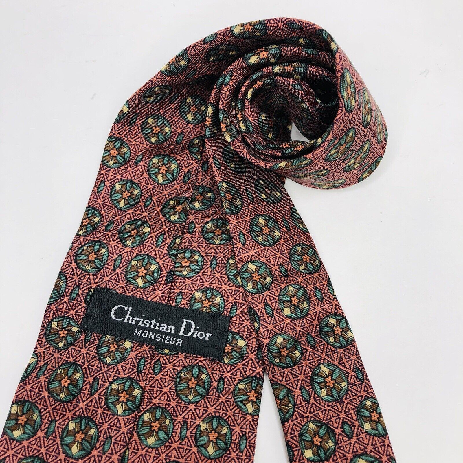 Christian Dior Monsieur Christian Dior Monsieur Silk Men Tie Office Formal Size ONE SIZE - 4 Thumbnail