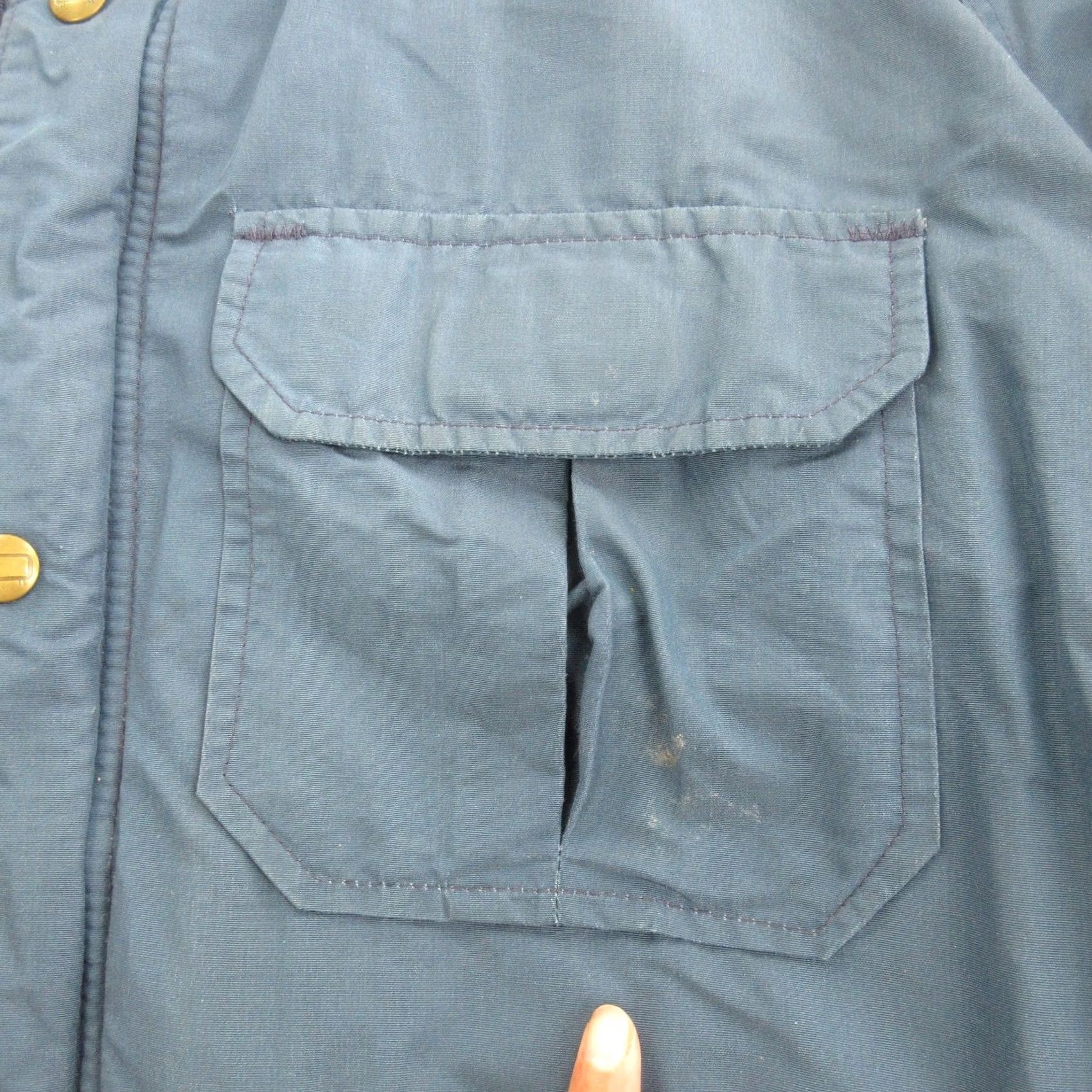 Vintage Woolrich Jacket Mens Large Blue Canvas Parka Wool Lined Hooded Outdoor Size US L / EU 52-54 / 3 - 4 Thumbnail