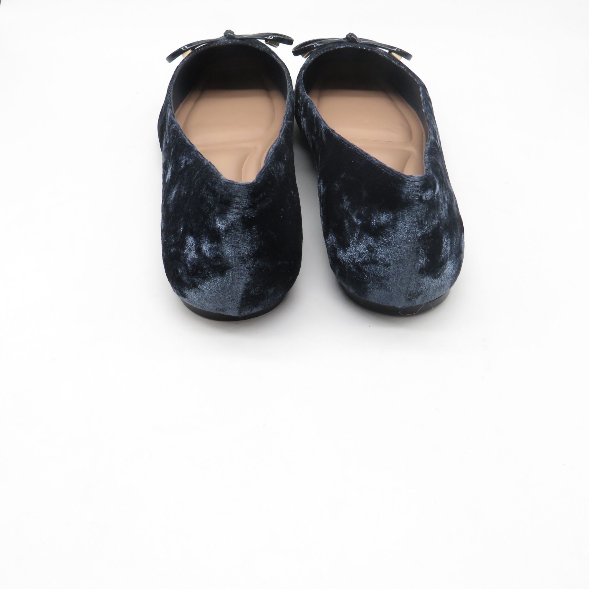 Other BCBGGeneration Navy Blue Velvet Ballet Flats Bow Accent Size Size US 10 / IT 40 - 6 Thumbnail