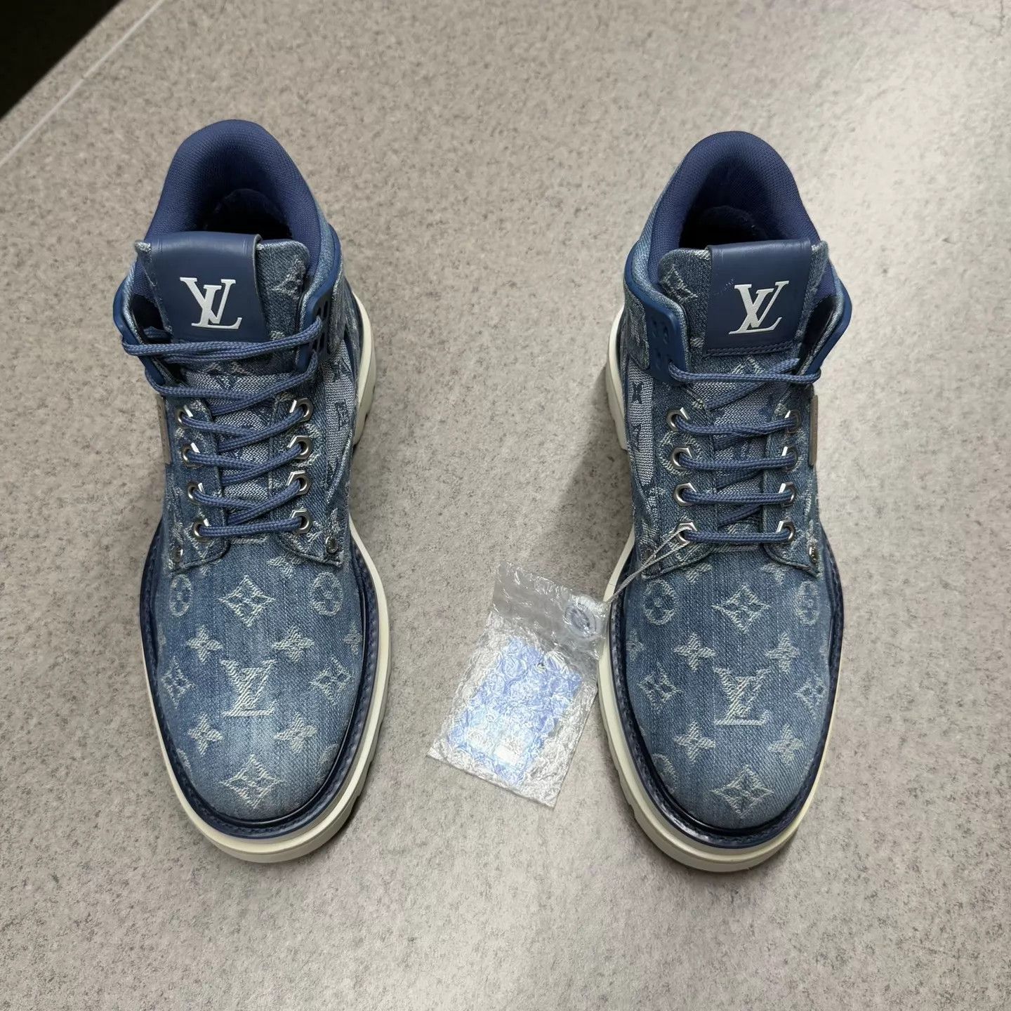 Louis Vuitton LV Oberkampf Blue Monogram Martin Boot 7.5US 98New Size US 8.5 / EU 41-42 - 8 Thumbnail