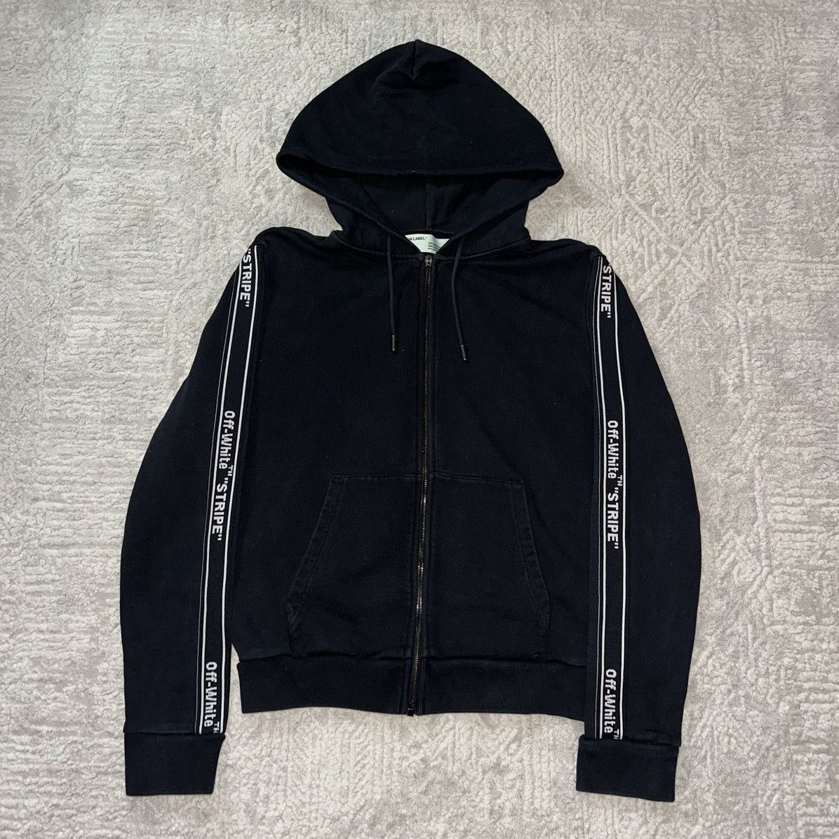 Off-White Off White “Stripe” Zip Up Hoodie Sweatshirt Size US S / EU 44-46 / 1 - 1 Thumbnail