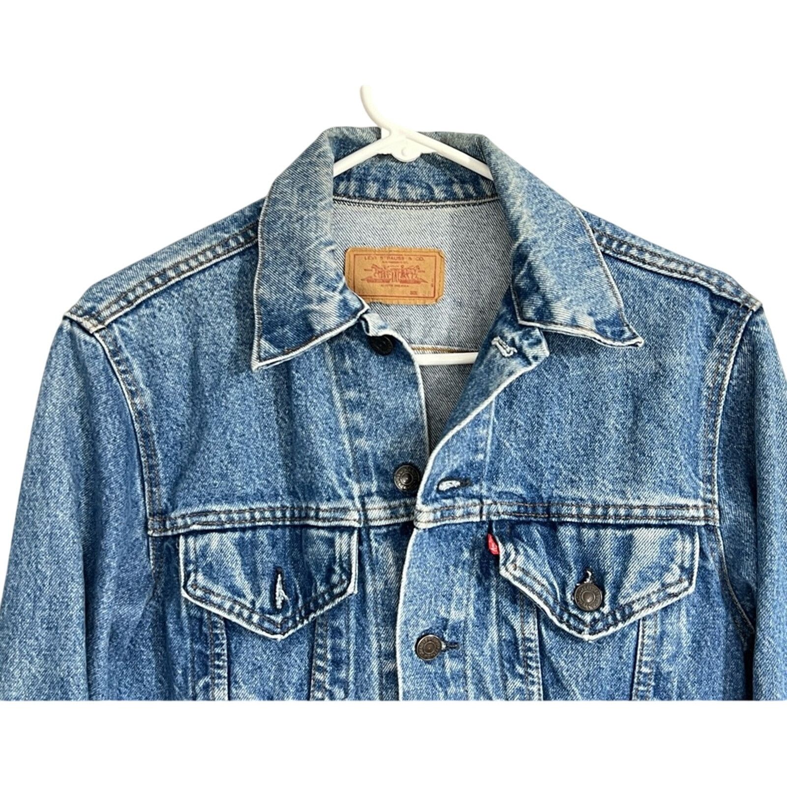 Levi's Vintage Levis Denim Jacket 80s 70506-0214 Men 38 USA Made Size US XL / EU 56 / 4 - 2 Thumbnail