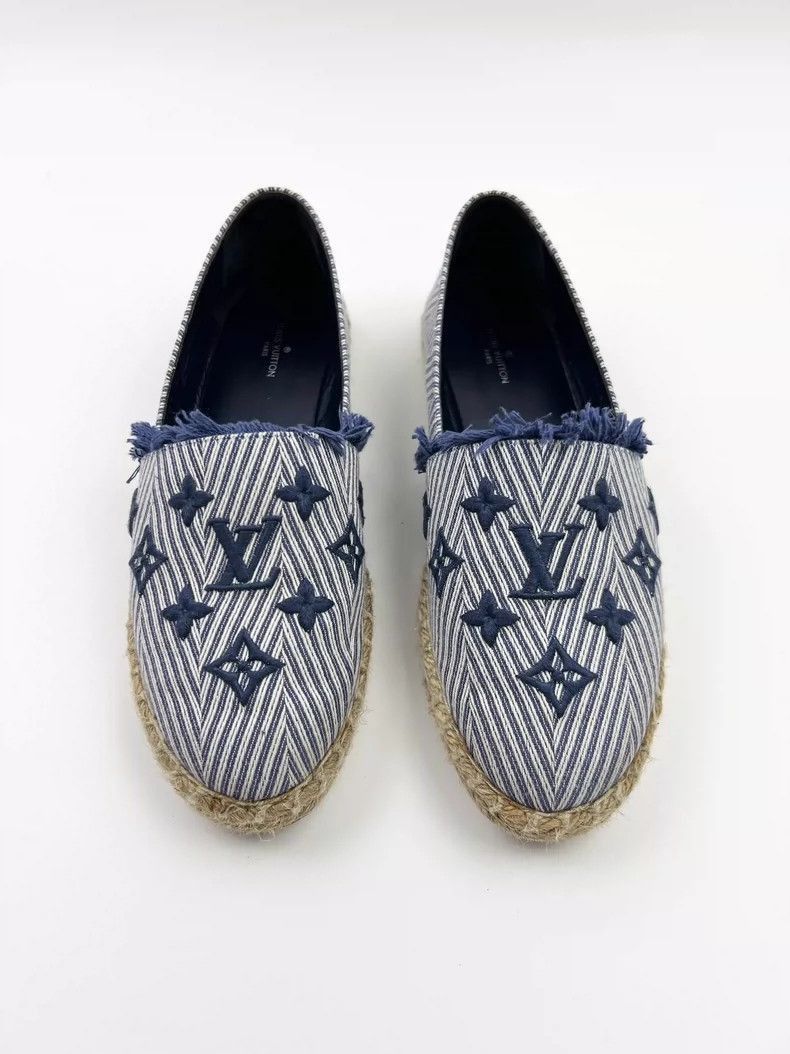 Louis Vuitton Louis Vuitton Denim Fisherman Shoes Size 37-2506 Size US 6.5 / EU 39-40 - 3 Thumbnail