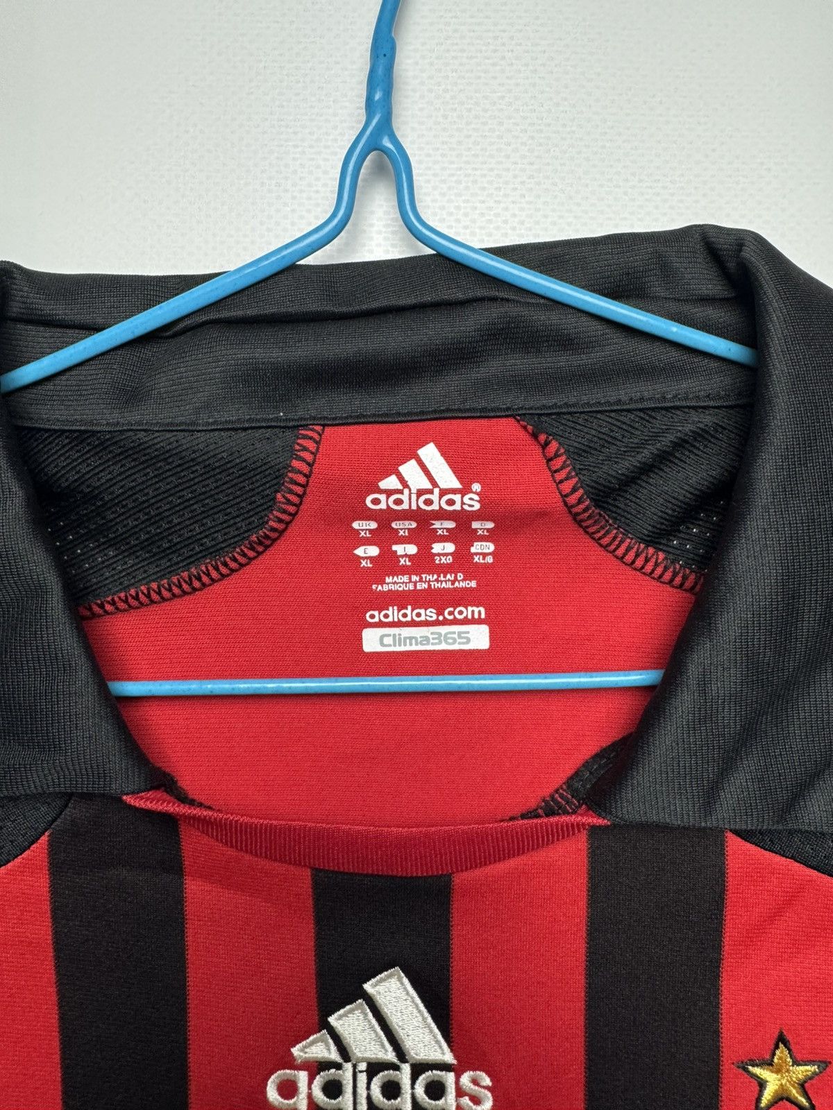 Adidas Vintage 2009/10 AC Milan Home Jersey - Adidas Clima365 Size US XL / EU 56 / 4 - 5 Thumbnail