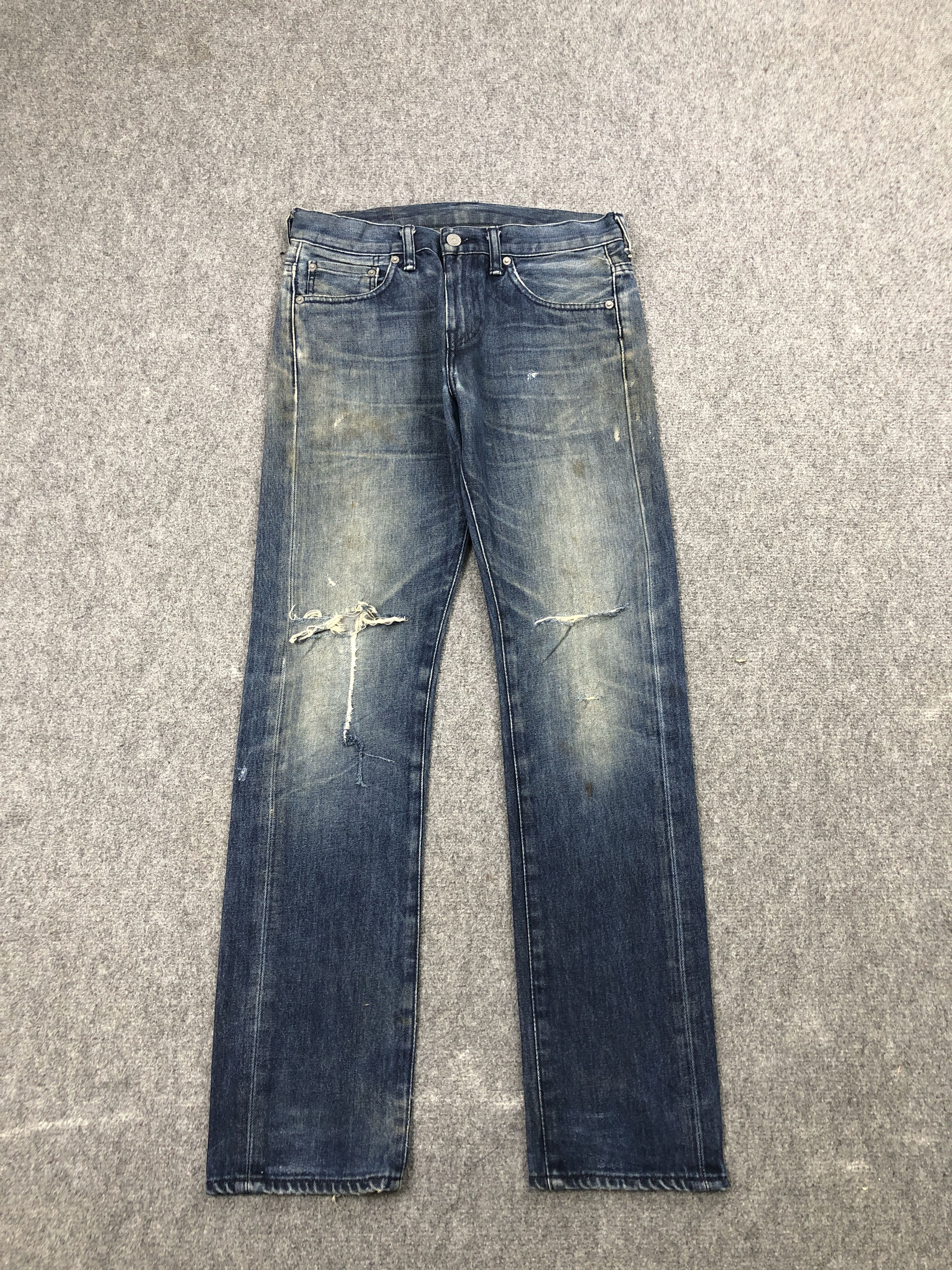 Distressed Vintage Levis 513 Faded Blue Jeans DP2463