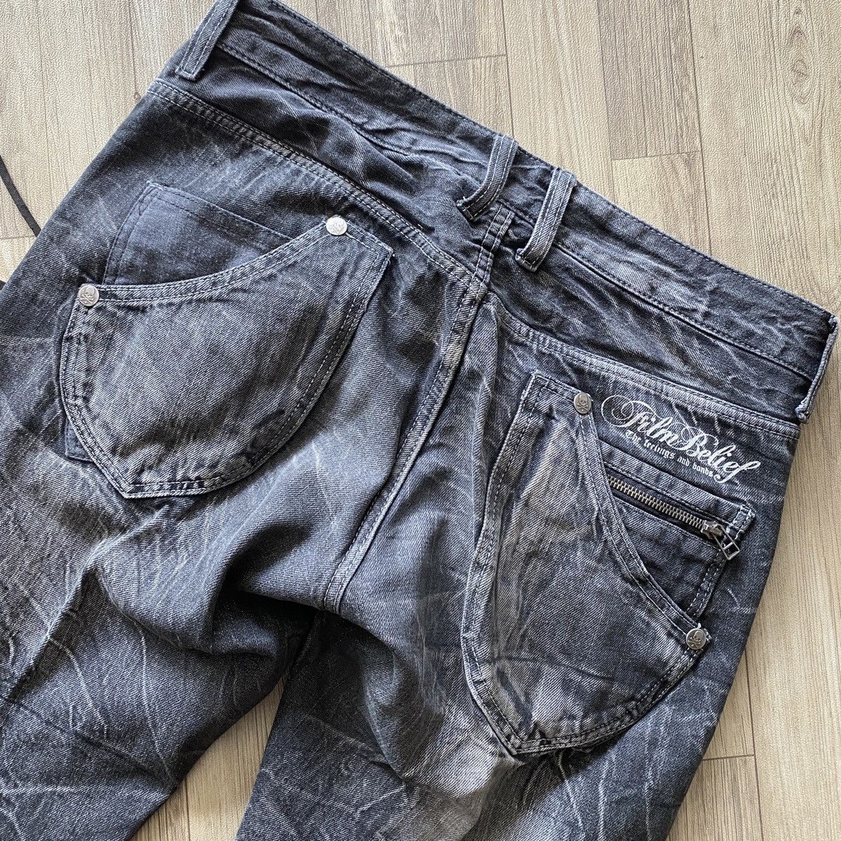 Japanese Brand Double Focus Japan Denim Fadding Pants Size US 33 - 8 Thumbnail