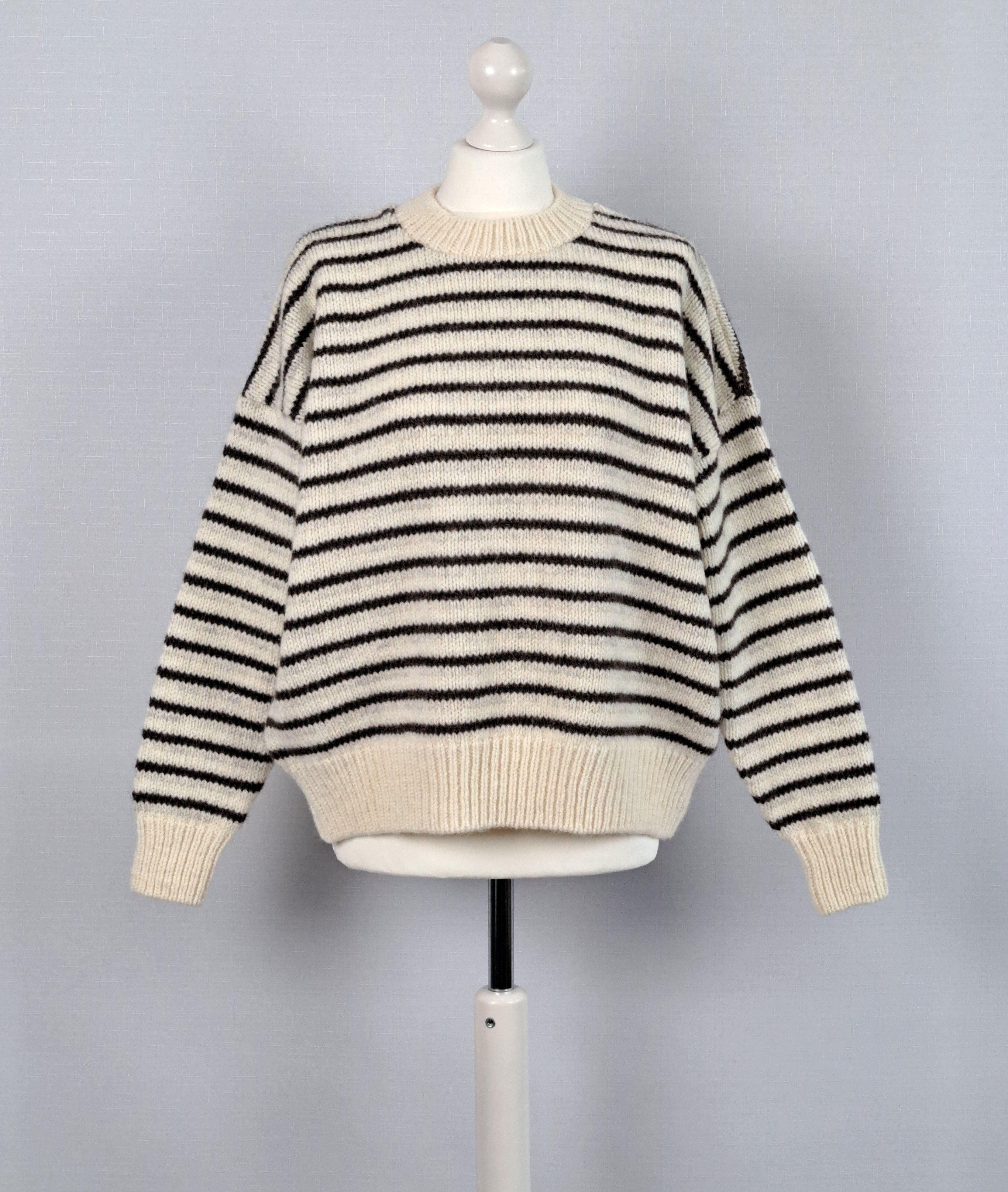 Designer SKALL STUDIO striped knit warm sweater. Size XS / US 0-2 / IT 36-38 - 1 Thumbnail