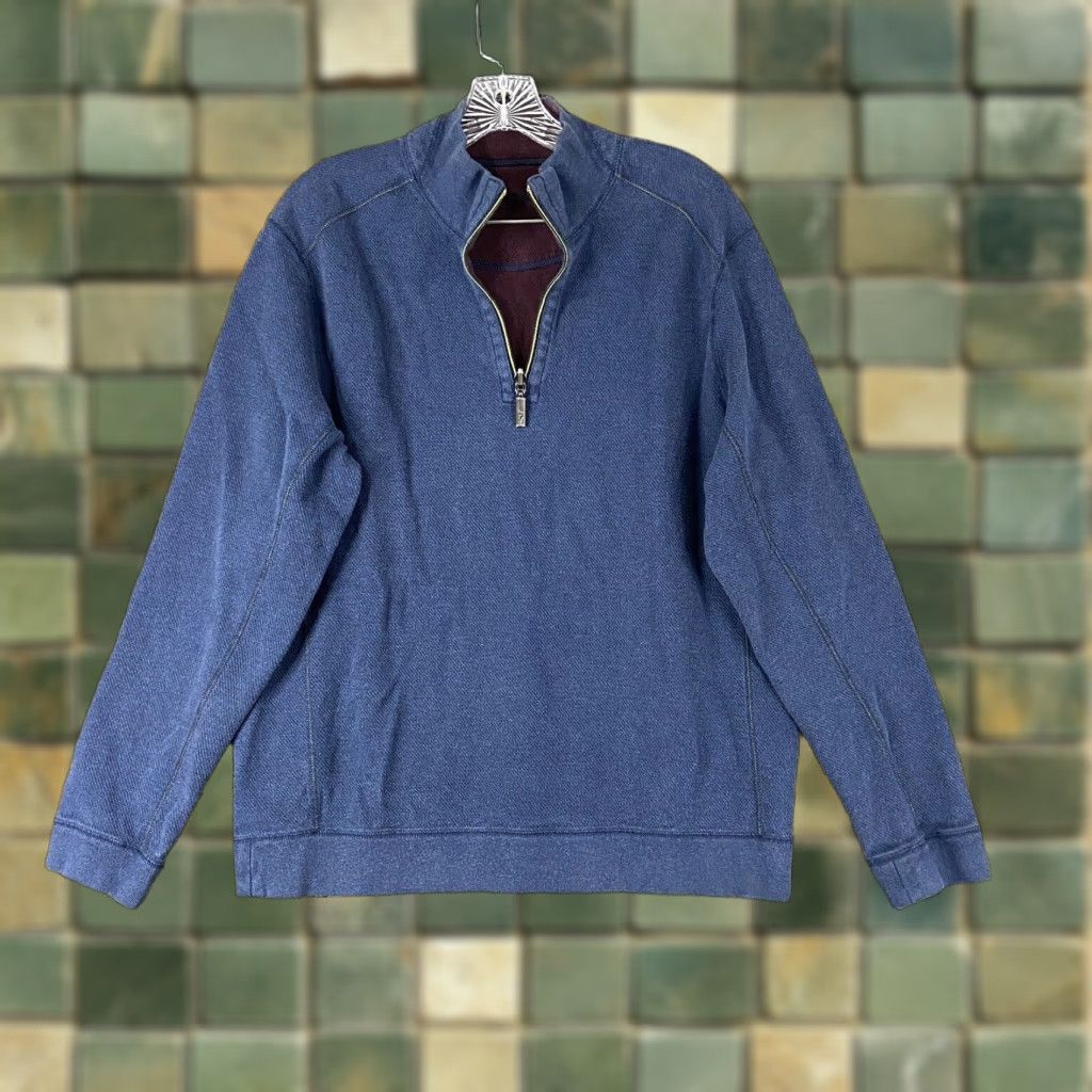 Tommy Bahama Tommy Bahama Men’s L Blue 1/2 Zip Crew Neck Long Sleeve Sweater Mens Size US L / EU 52-54 / 3 - 1 Thumbnail