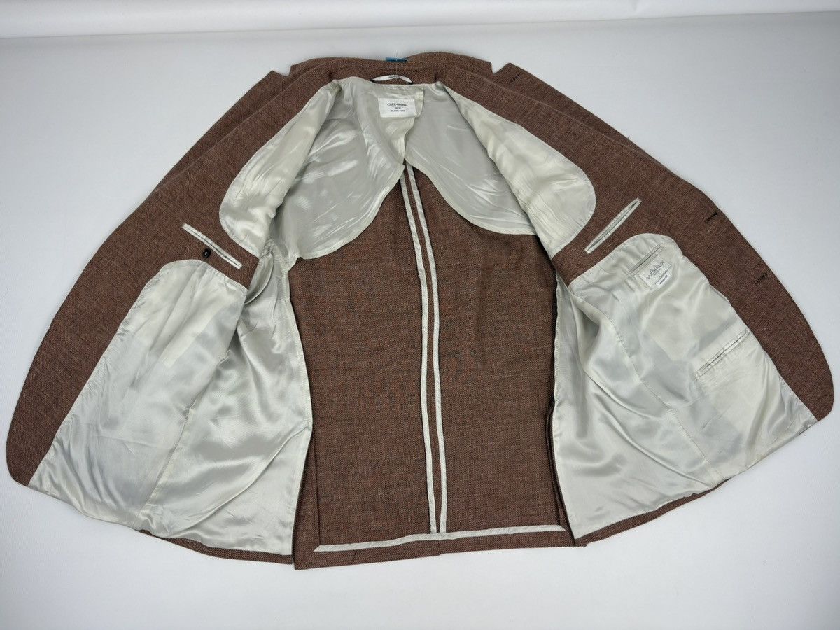 Suitsupply Men's Carl Gross Black Line Linen-Wool Modern Fit Sport Blazer Sakko Jacket Size 48S - 9 Thumbnail