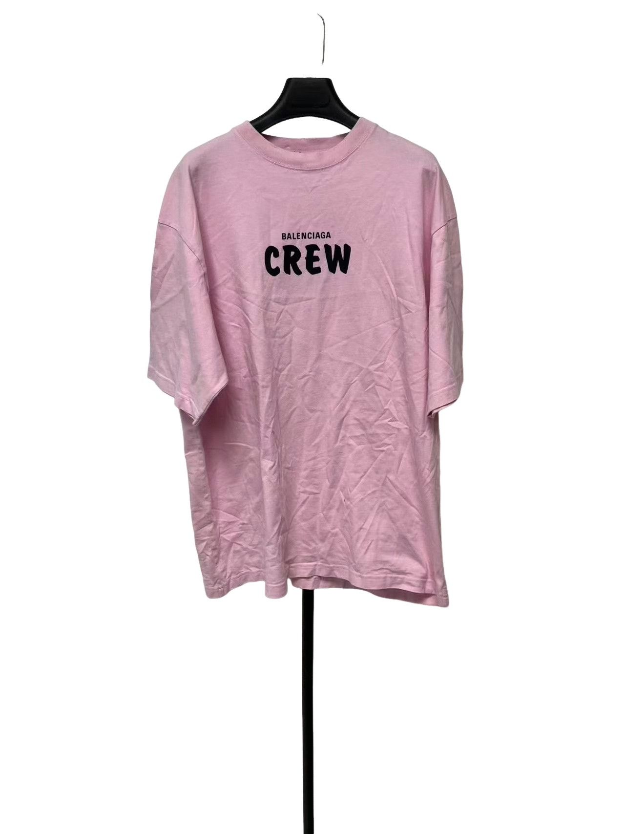 Balenciaga Balenciaga Pink Crew Print T-Shirt M Size M / US 6-8 / IT 42-44 - 1 Thumbnail