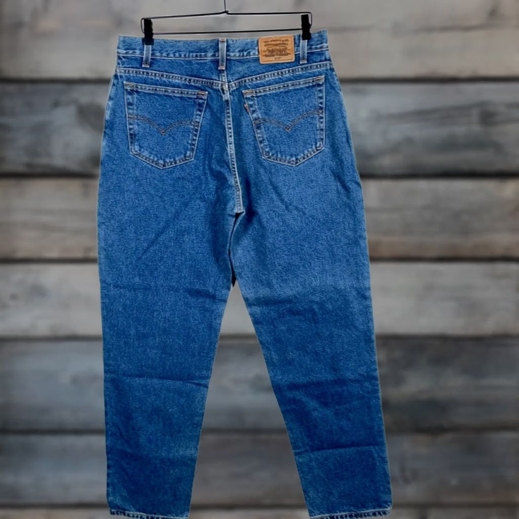 Levi's VINTAGE Levi's Jeans Loose Fit 34 x 32 Blue Denim Brown Tab 90s VTG Mens Straight Baggy 1999 Size US 34 / EU 50 - 1 Thumbnail