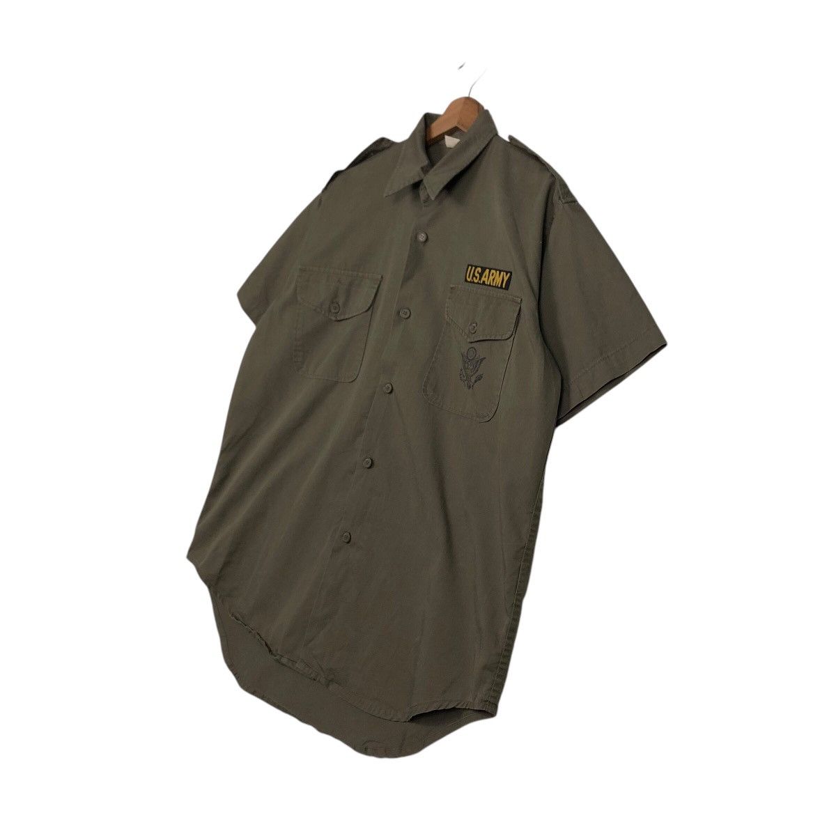 Vintage 📌Vintage U.S Army Shirt Jacket Big Logo Size US L / EU 52-54 / 3 - 3 Thumbnail