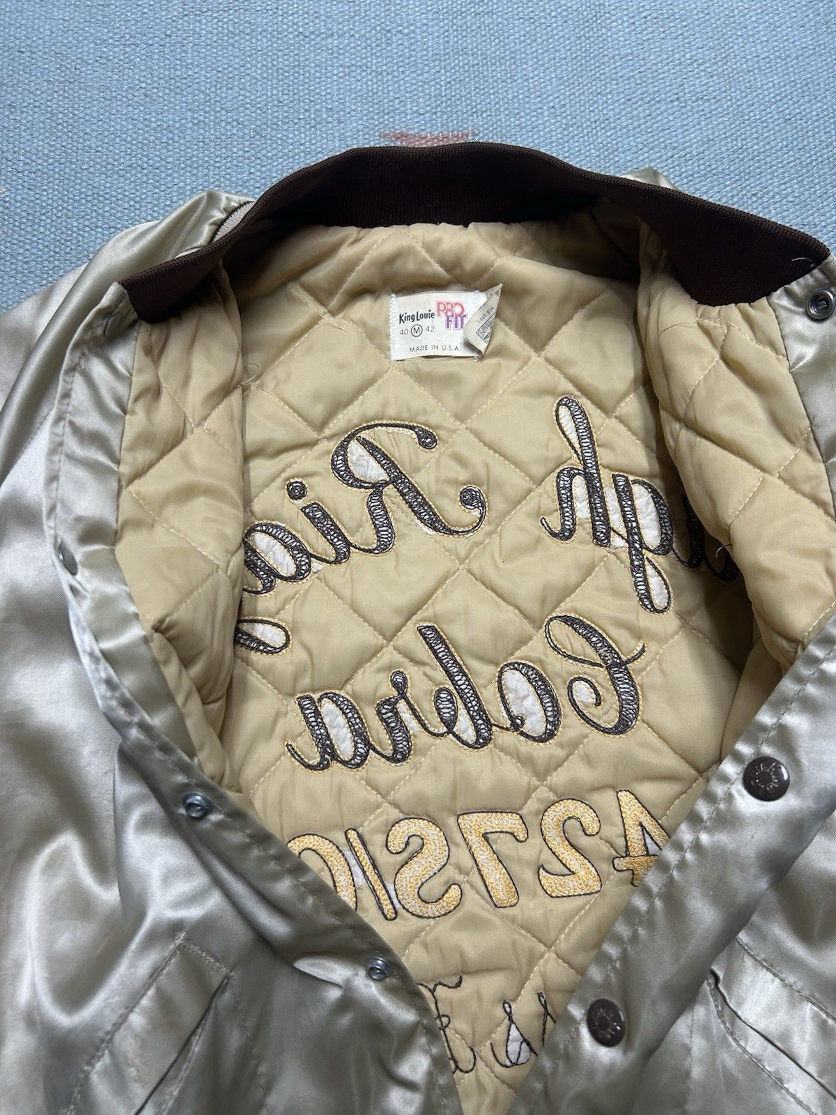 Vintage satin jacket Shelby cobra muscle car chainstitch Detroit M Size US M / EU 48-50 / 2 - 11 Thumbnail