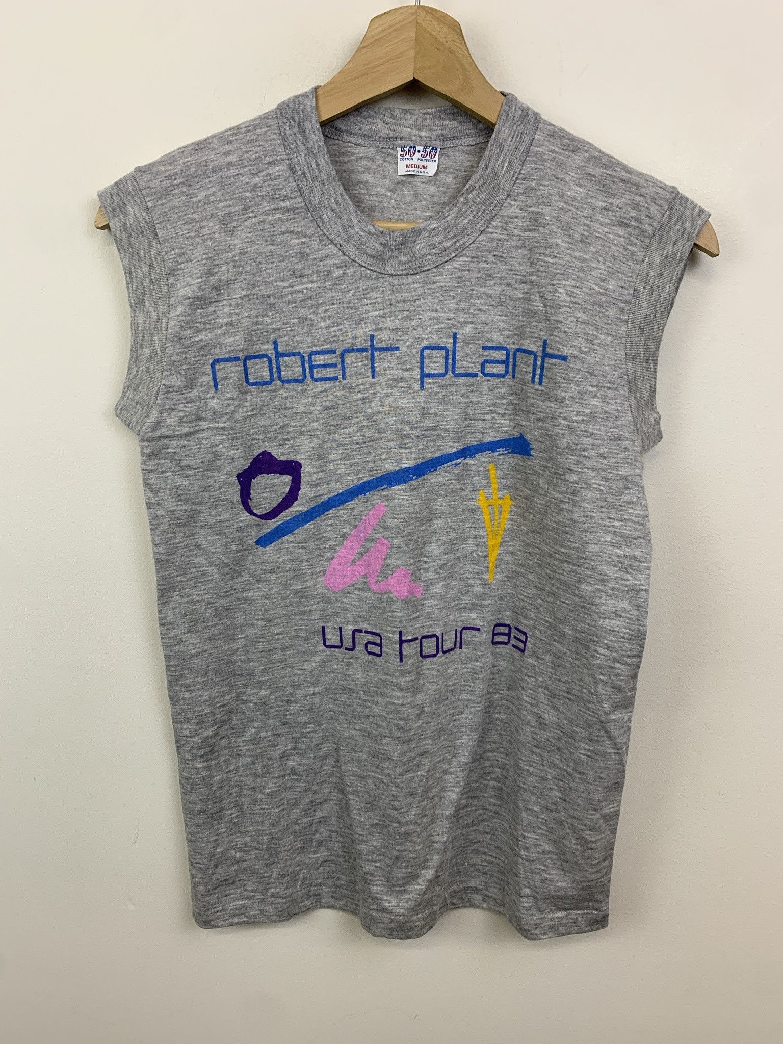 Other Vintage Robert Plant World Tour 1983 Pink Floyd Muscle Tee Size S (M) Size US S / EU 44-46 / 1 - 1 Thumbnail