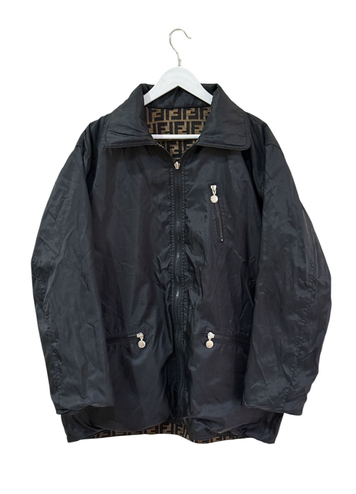 Fendi × Vintage Fendi Zucca Monogram Reversible Jacket Size US L / EU 52-54 / 3 - 3 Thumbnail