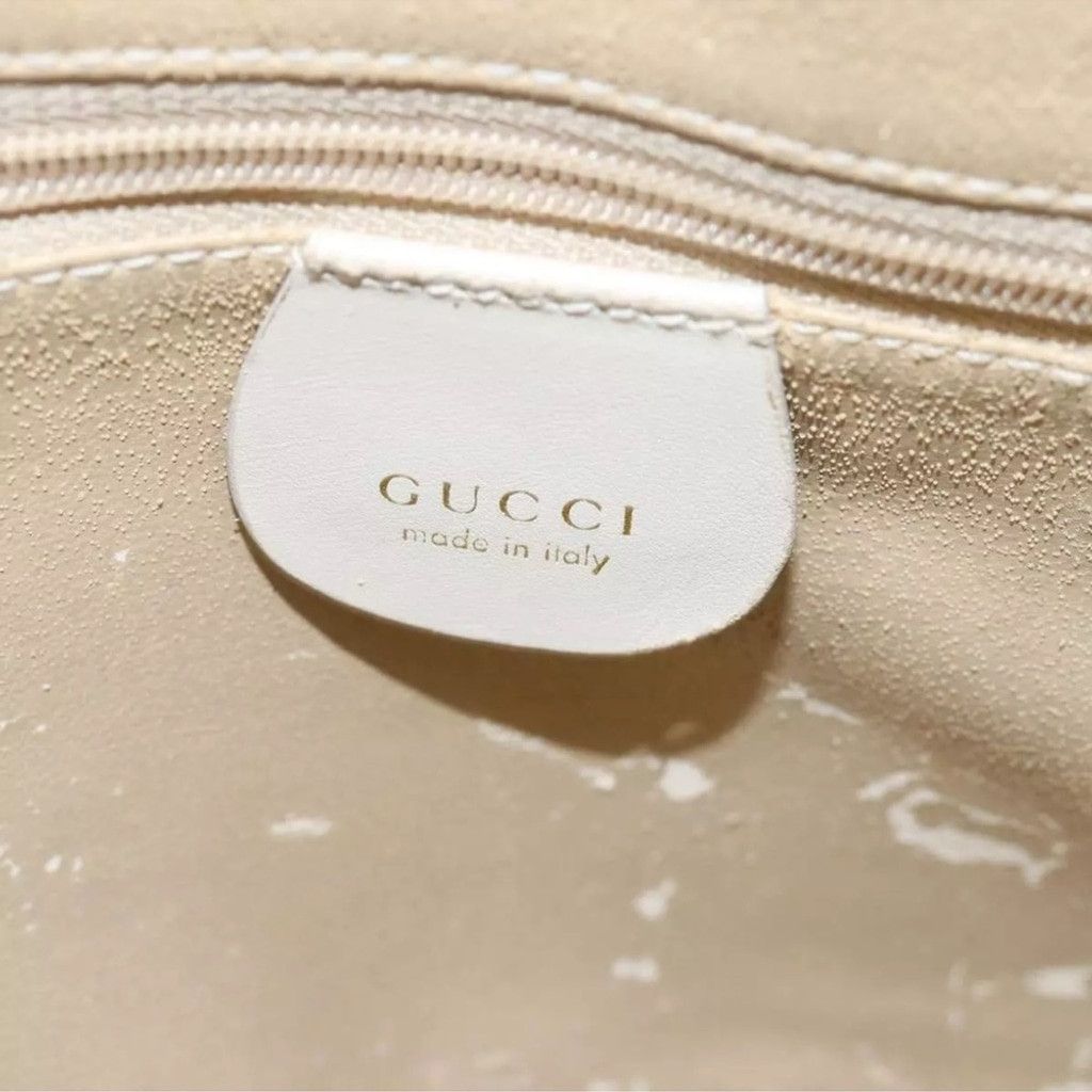 Gucci Gucci Cream Leather Tote with Structured Design Size ONE SIZE - 10 Thumbnail