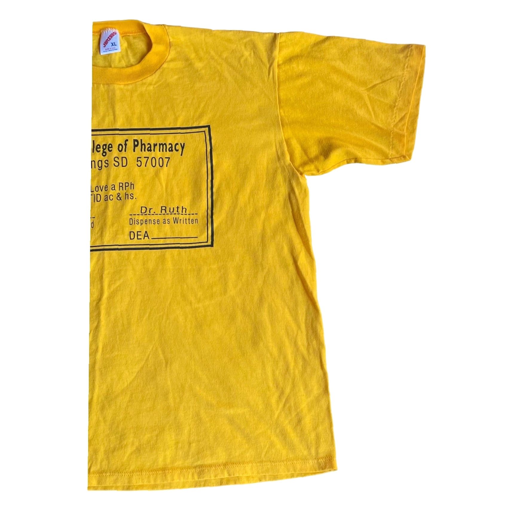 Vintage VINTAGE Single Jerezees Yellow Shirt SDSU College Of Pharmacy XL Men’s Crew Neck Short Sleeve Knit Cotton Blend Logo Size US XL / EU 56 / 4 - 3 Thumbnail