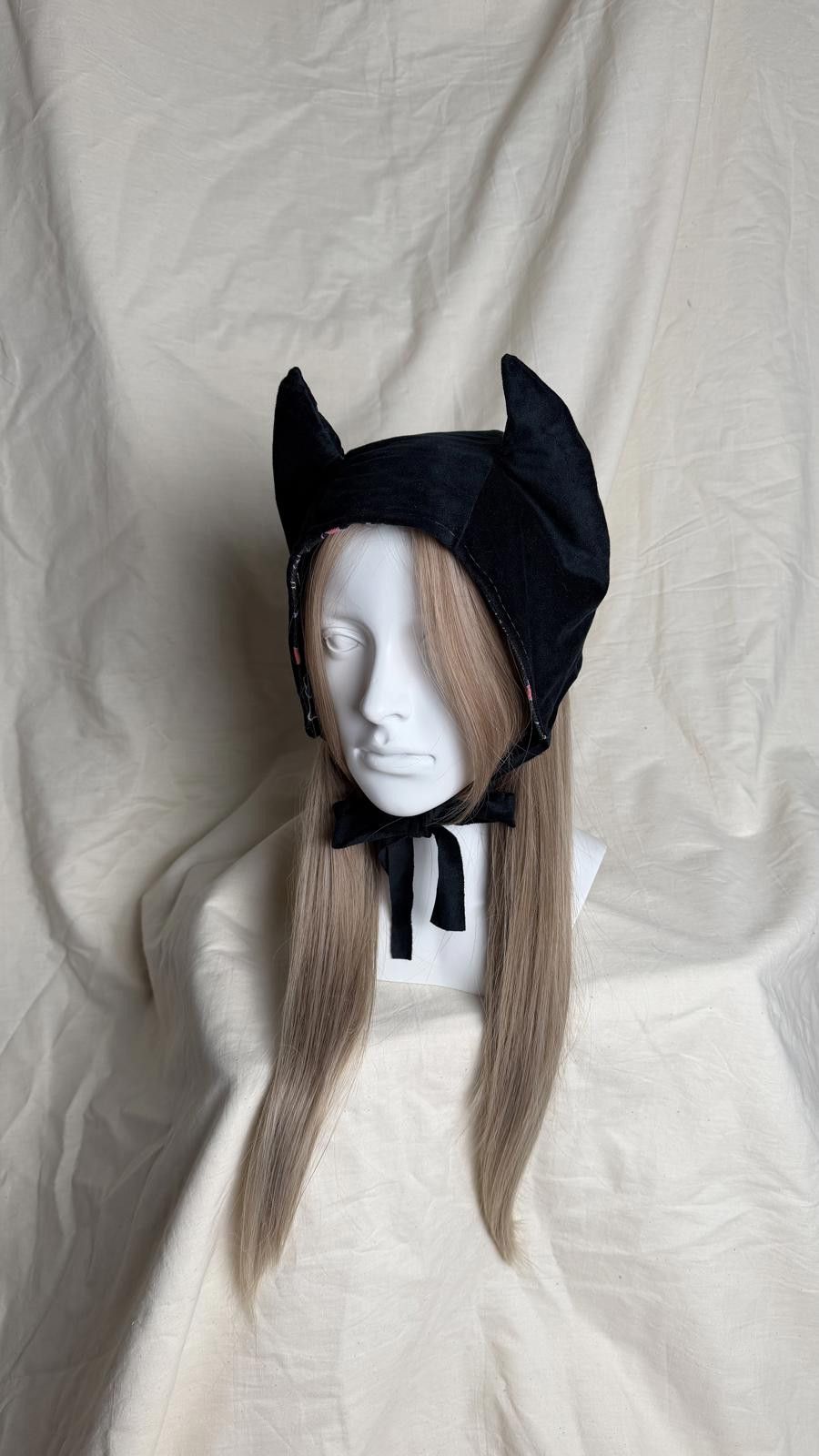 Japanese Brand Handmade Reversible Hello Kitty Cat Ear Hat - Kawaii Cosplay Size ONE SIZE - 6 Thumbnail