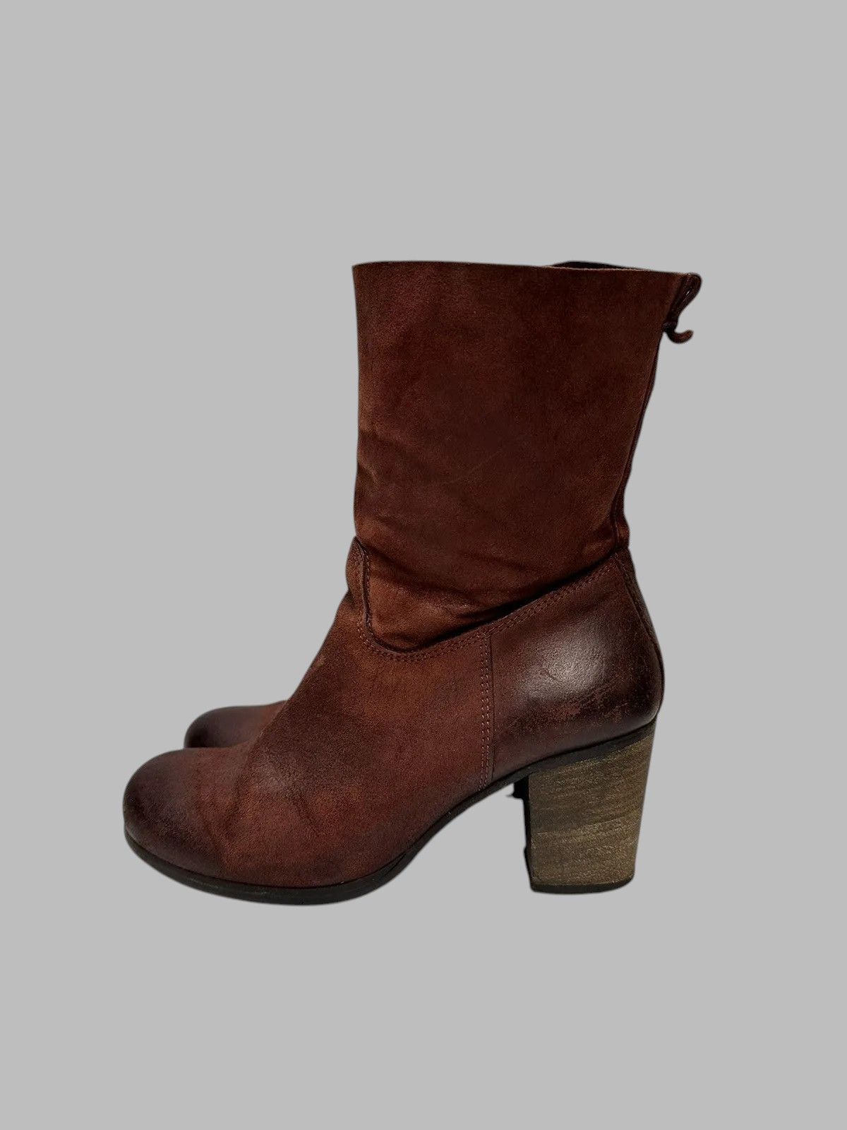 If Six Was Nine Women’s 37 Lavorazione Artigiana Red Suede Leather Boots Size US 7 / IT 37 - 4 Thumbnail