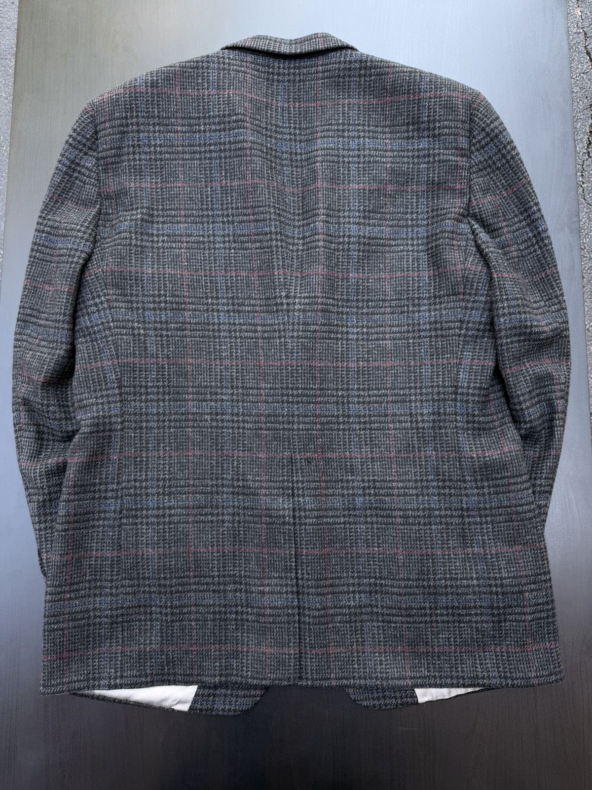 Burberry Burberrys 1980s–90s Pure Wool Glen Plaid Sport Coat Blazer Size 46R - 2 Thumbnail