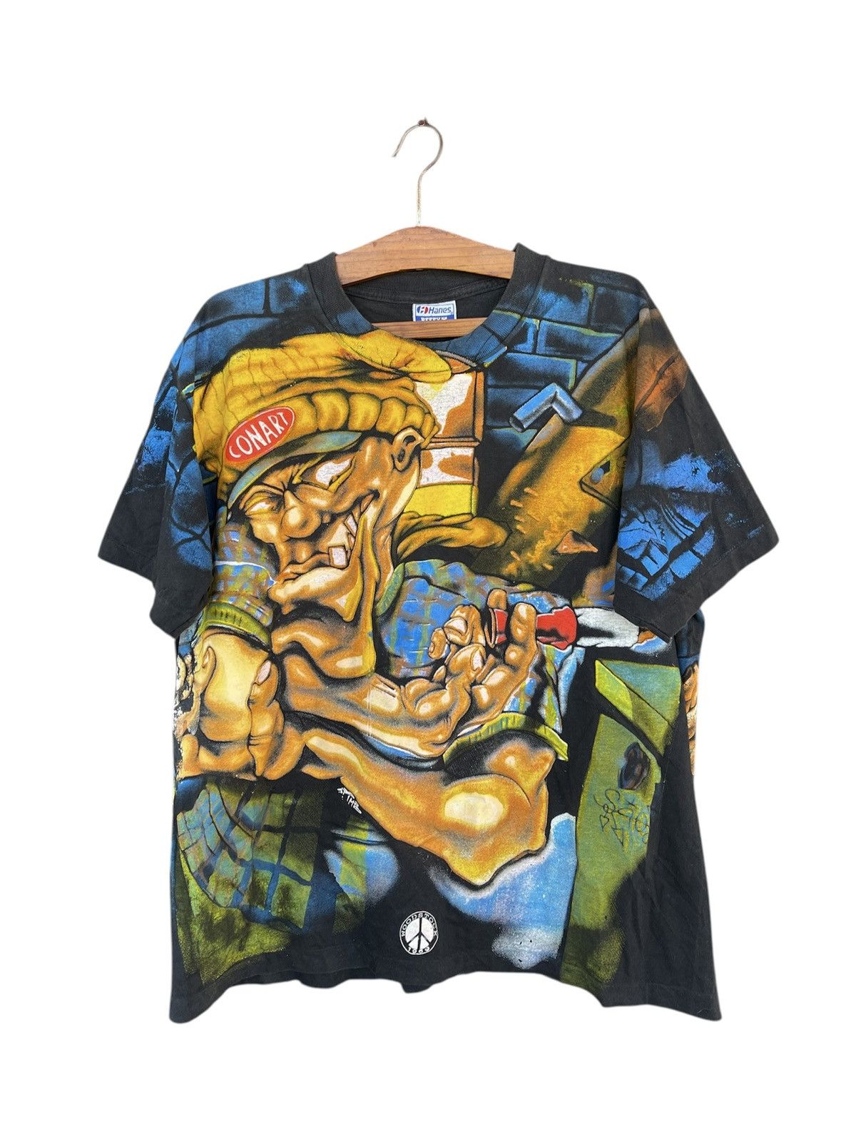 Vintage Vintage 90s CONART Kray One Graffitti AOP Bootleg Size US M / EU 48-50 / 2 - 1 Thumbnail
