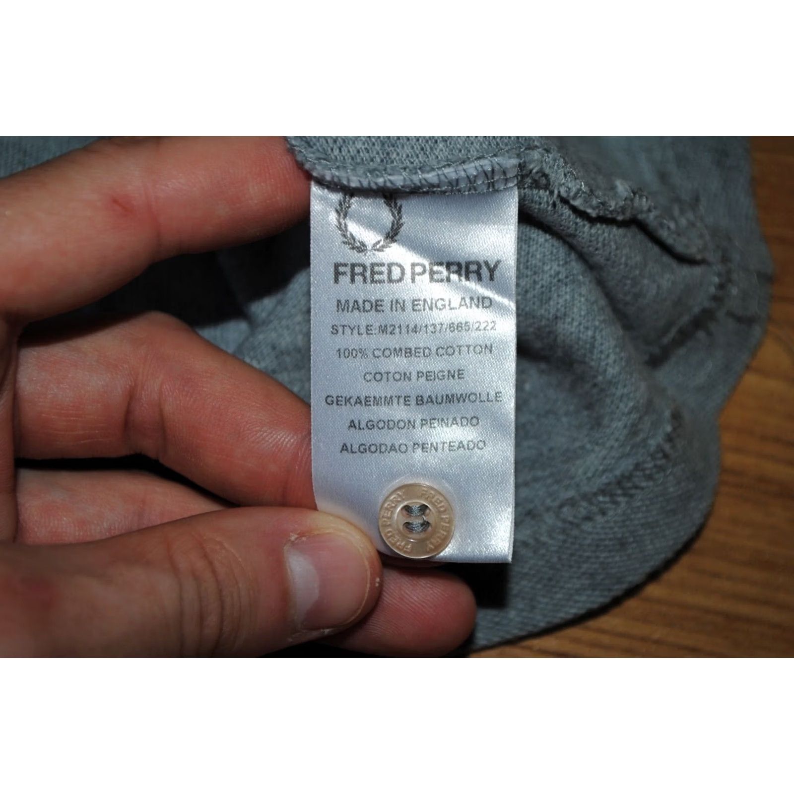 Fred Perry Fred Perry Polo Shirt Gray Color Made in England Size S Mens Small Mint Size US S / EU 44-46 / 1 - 4 Thumbnail