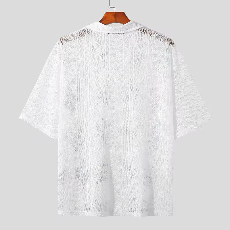 Japanese Brand × Vintage Tracery Printing Pattern Transparent Button Shirt Size US L / EU 52-54 / 3 - 3 Thumbnail