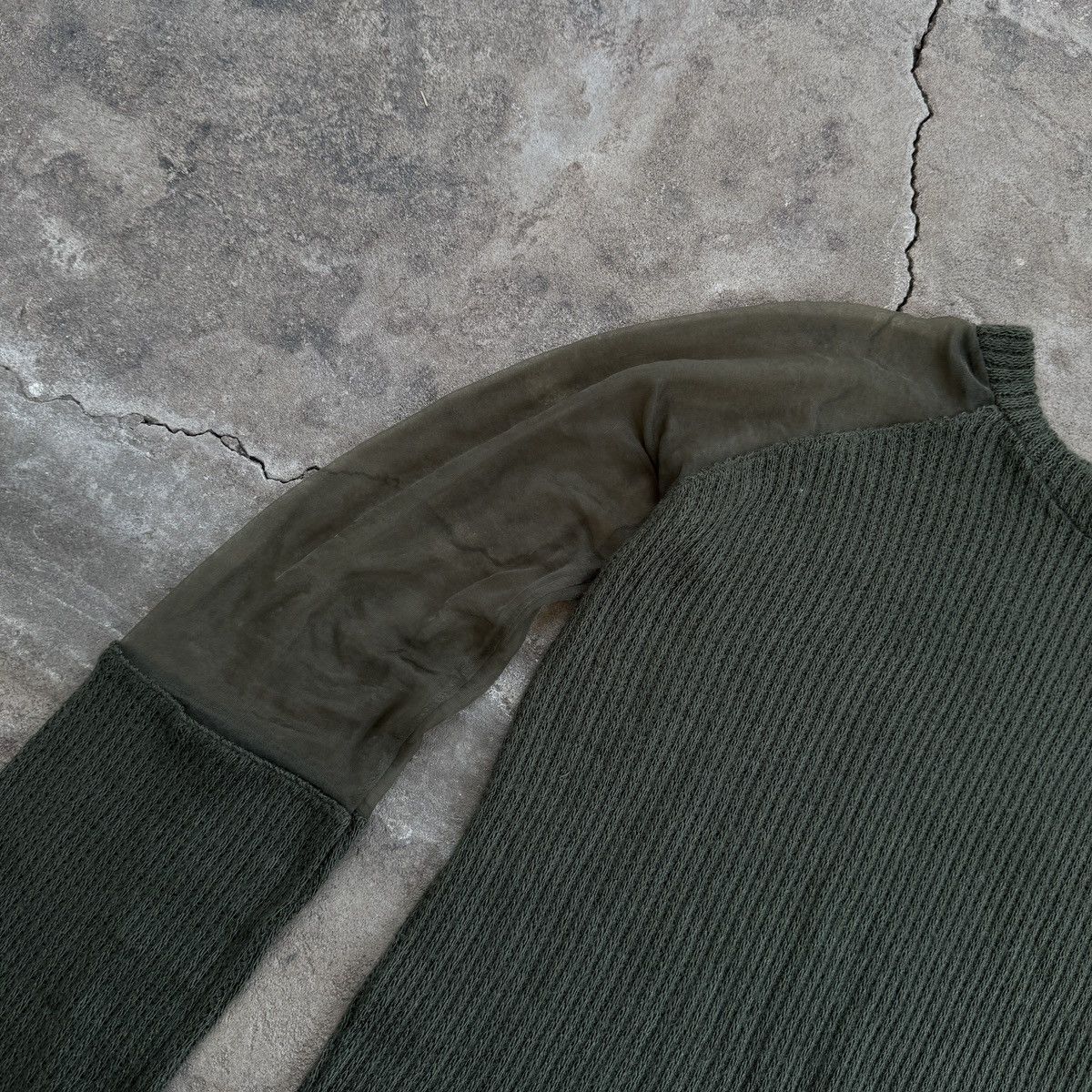 Japanese Brand × Vintage Vintage Update Sisters Japanese Sweater Mesh Sleeves Size M / US 6-8 / IT 42-44 - 3 Thumbnail