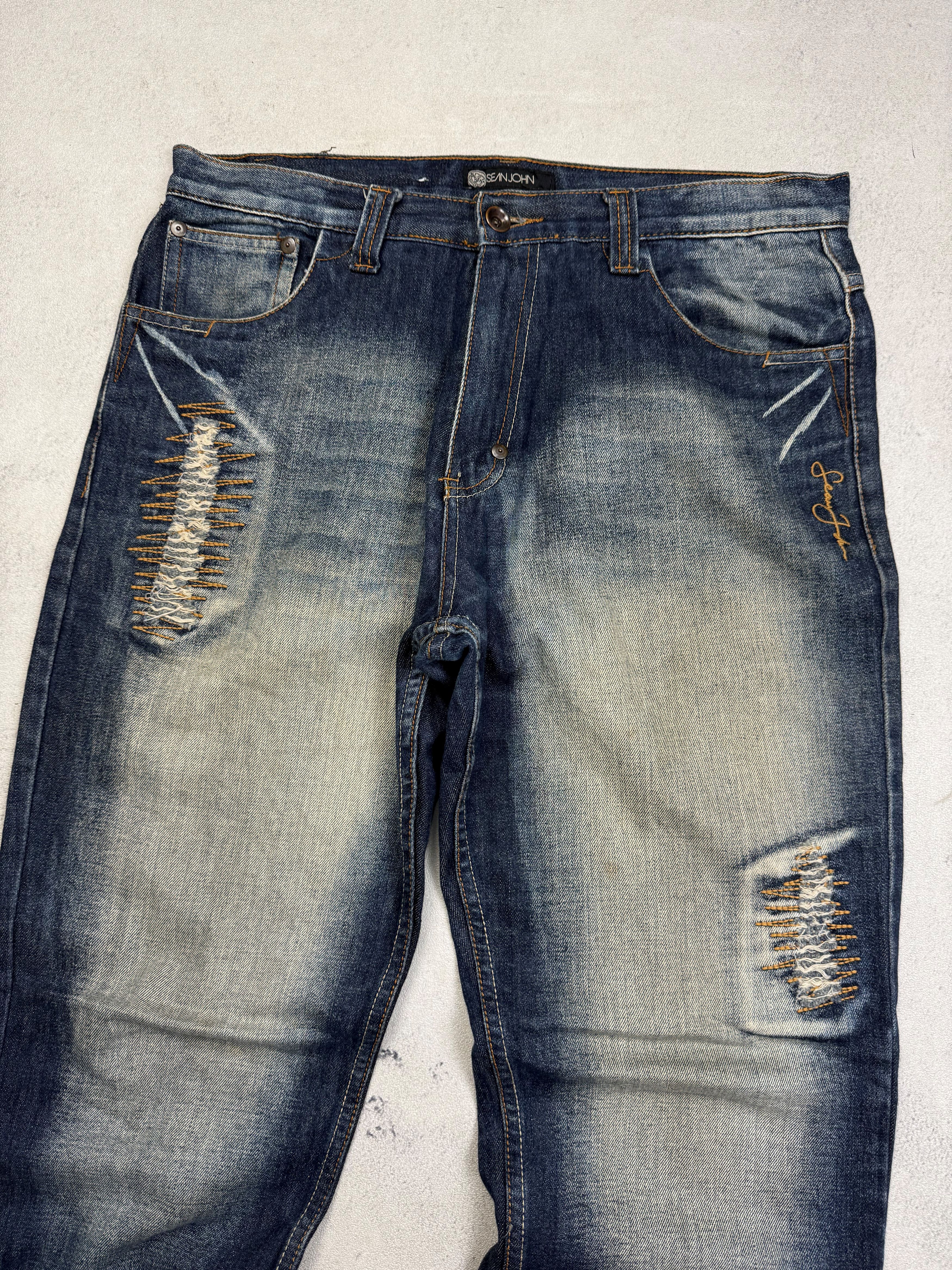 Sean John Sean John Y2K Distressed Denim Size US 34 / EU 50 - 6 Thumbnail