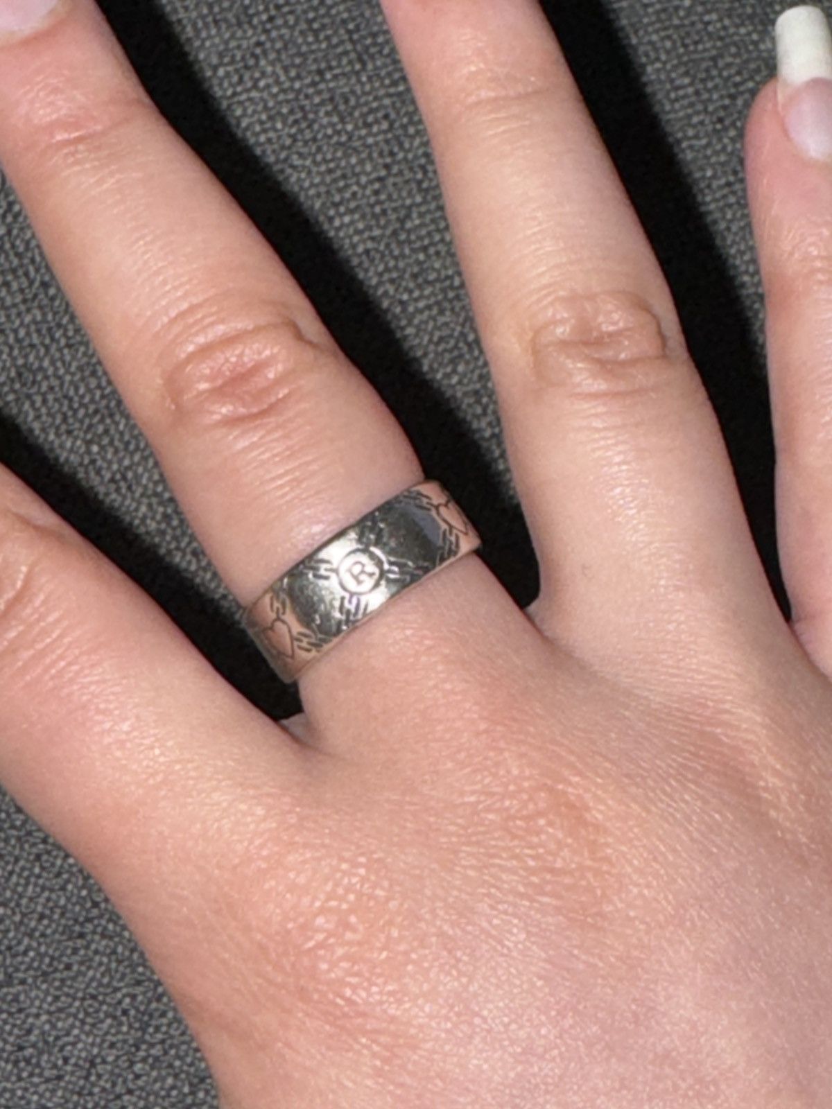 Racer Worldwide RACER heart monogram ring Size ONE SIZE - 3 Thumbnail