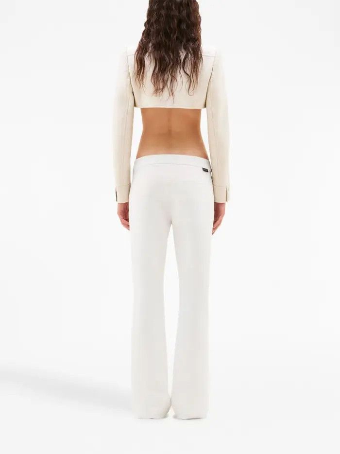 Courreges o1mle1224 Zip Side Pant in White Size 26" / US 2 / IT 38 - 4 Thumbnail