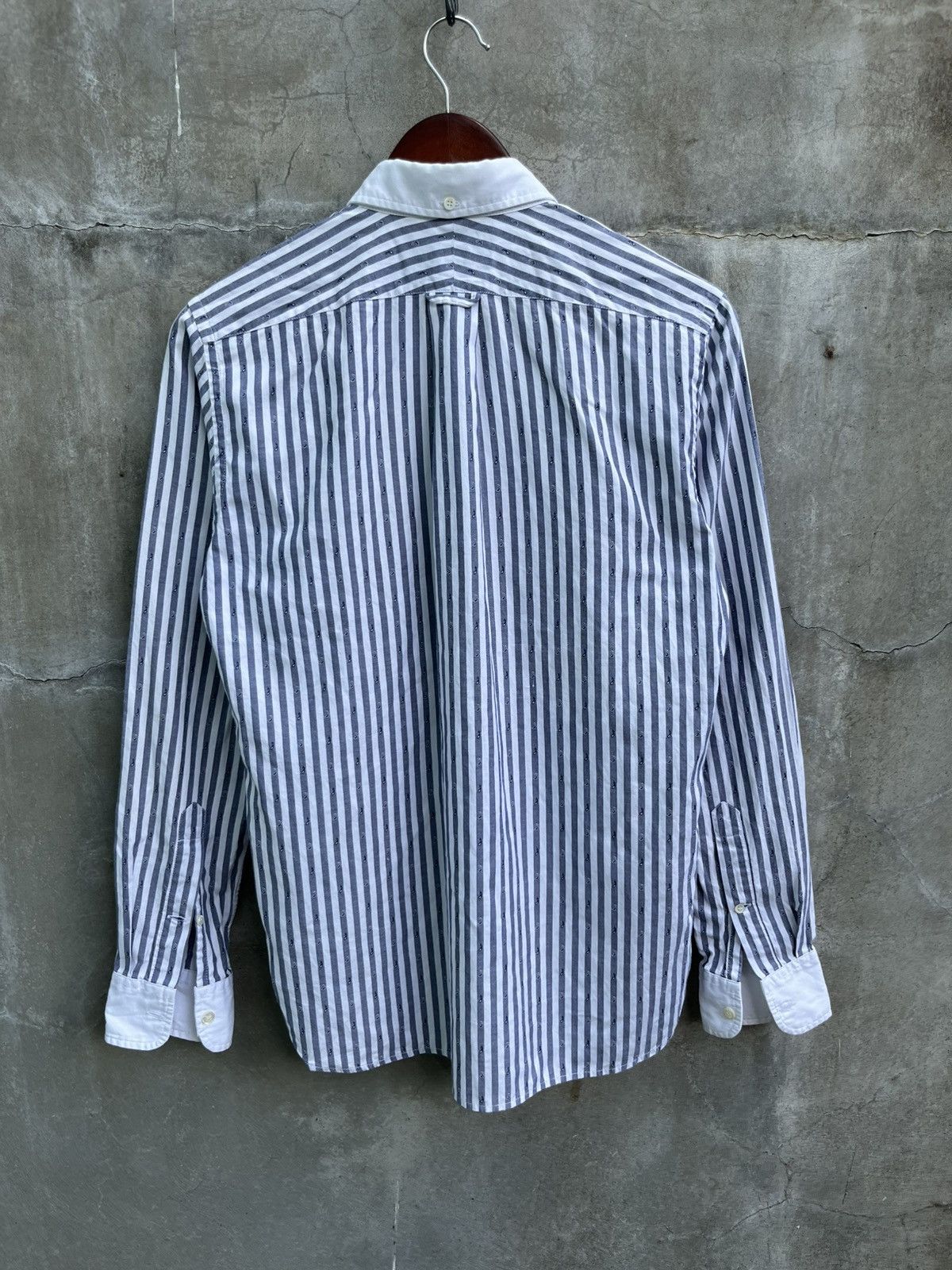 Comme des Garcons Homme SS13 Hickory Striped Music Notes Shirt Size US XS / EU 42 / 0 - 6 Thumbnail