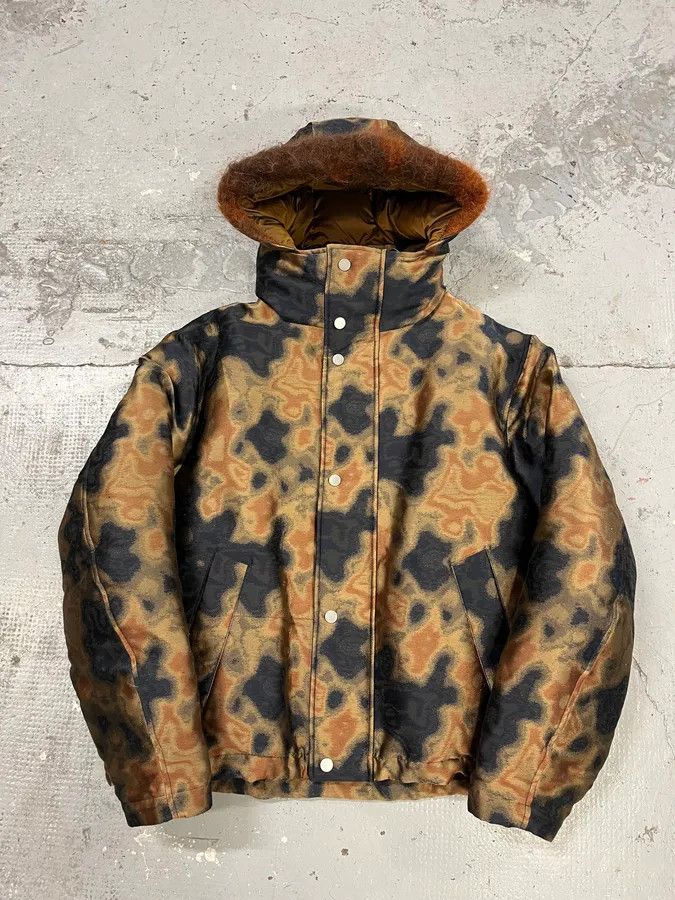 AW2019 Emporio Armani Impressionist Wavy Effect Beige Navy Jacket