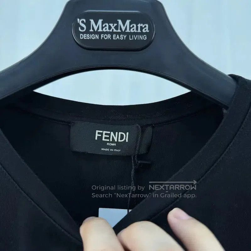 Fendi Fendi Black Long Sleeve T-Shirt with Embroidery . Size S / US 4 / IT 40 - 6 Thumbnail