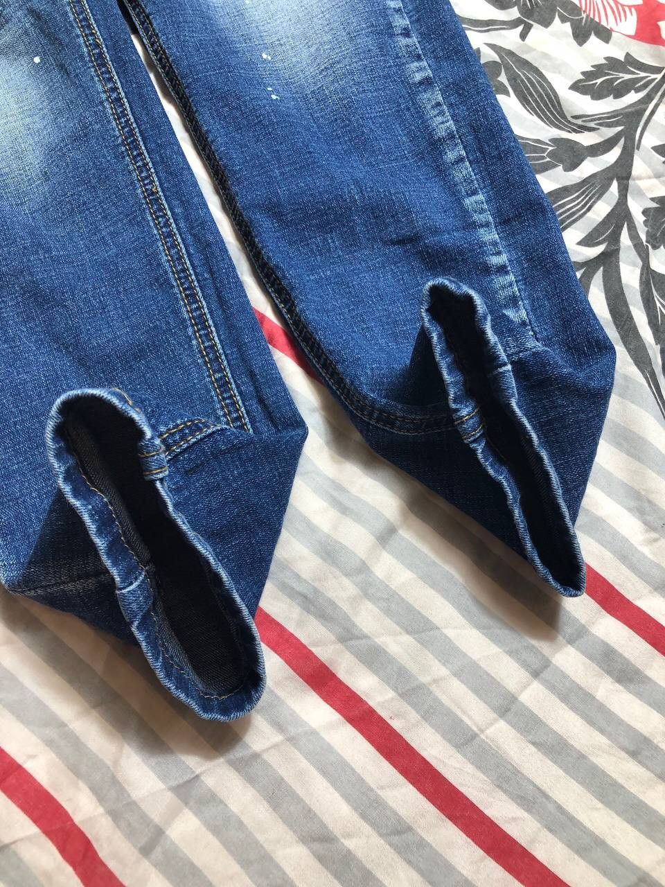 Japanese Brand Dirty Painted Distressed Thrashed Faded Baggy Jeans Y2K Size US 32 / EU 48 - 7 Thumbnail