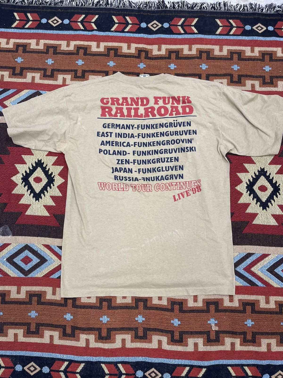 Band Tees × Vintage 1998 Grand Funk Railroad Funkengruven Shirt Size US XL / EU 56 / 4 - 5 Thumbnail