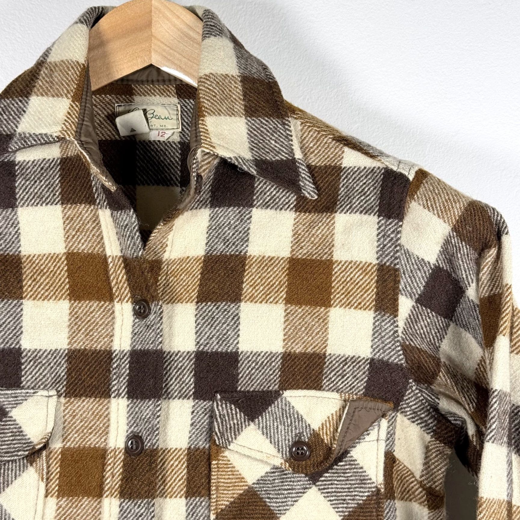 Vintage VINTAGE L.L. Bean Shirt Brown Plaid Long Sleeve Button-Up Women's Size 12 Size XL / US 12-14 / IT 48-50 - 3 Thumbnail