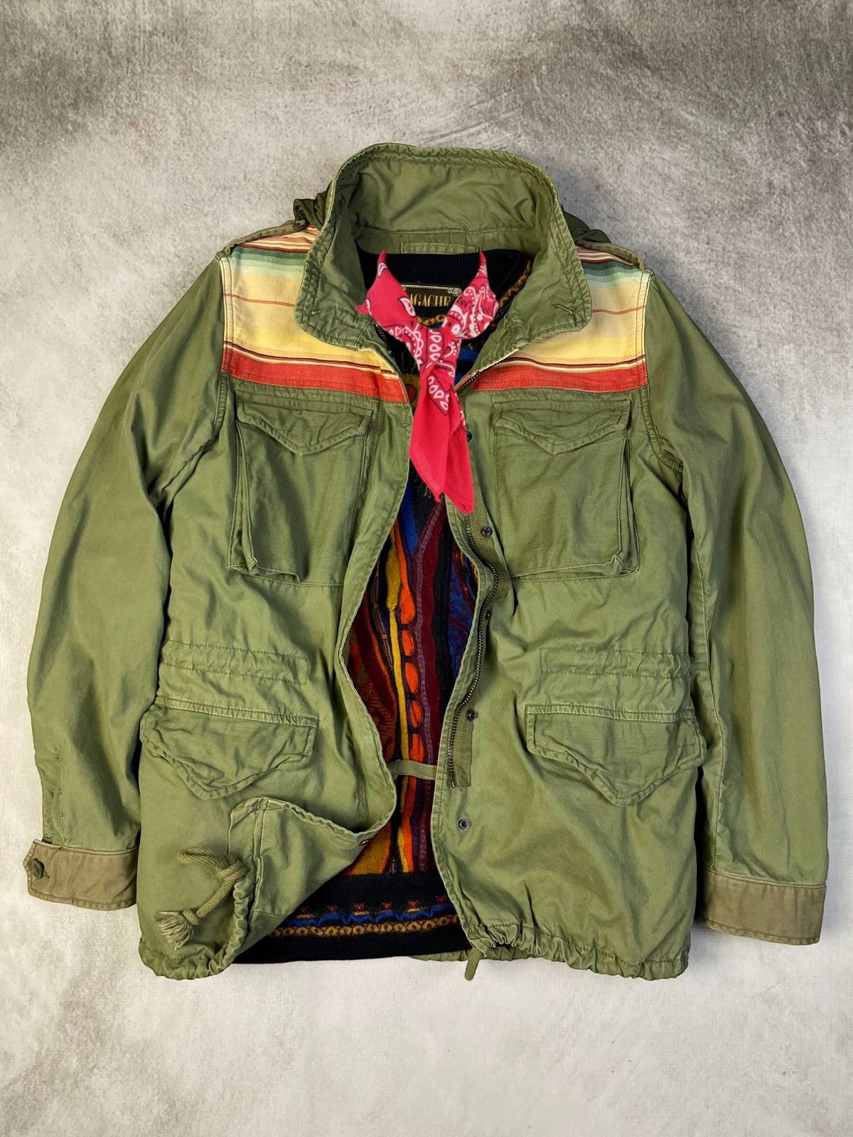 Denim & Supply Ralph Lauren Denim & Supply Ralph Lauren Serape Panelled M65 Field Jacket Size US S / EU 44-46 / 1 - 1 Thumbnail