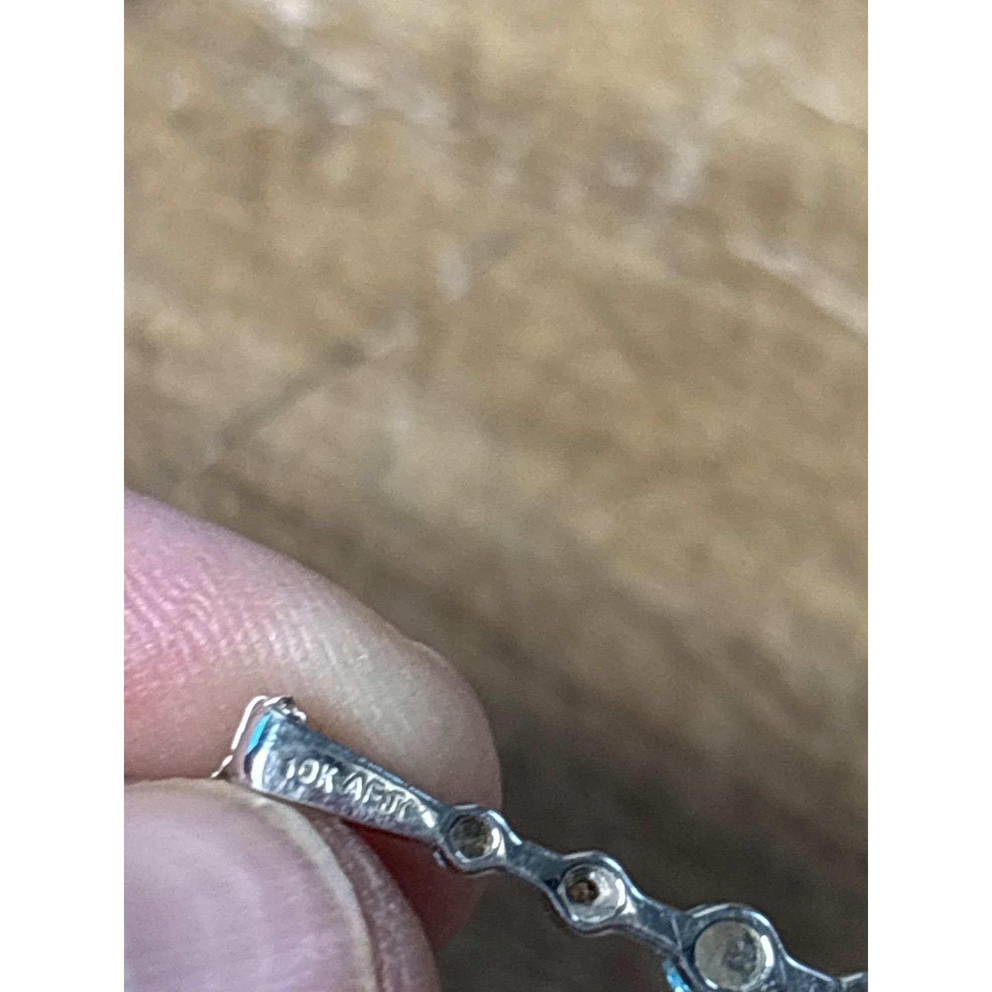 Other 925 Sterling Silver Necklace With Blue & Clear Gemstone Pend Size ONE SIZE - 10 Thumbnail