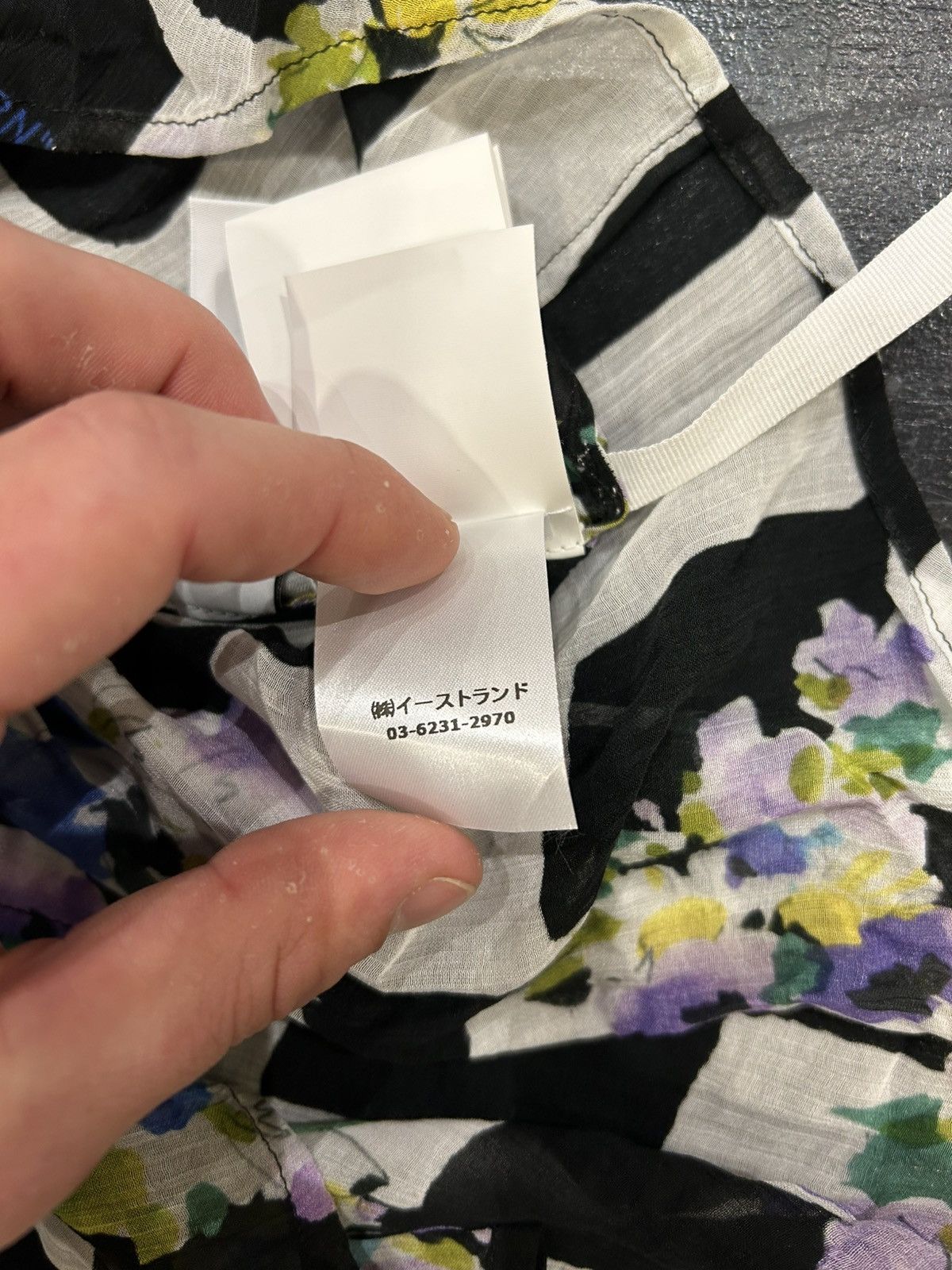 Off-White Off-White Checkerboard Floral Sheer Button Up Size US XXS / EU 40 - 9 Thumbnail